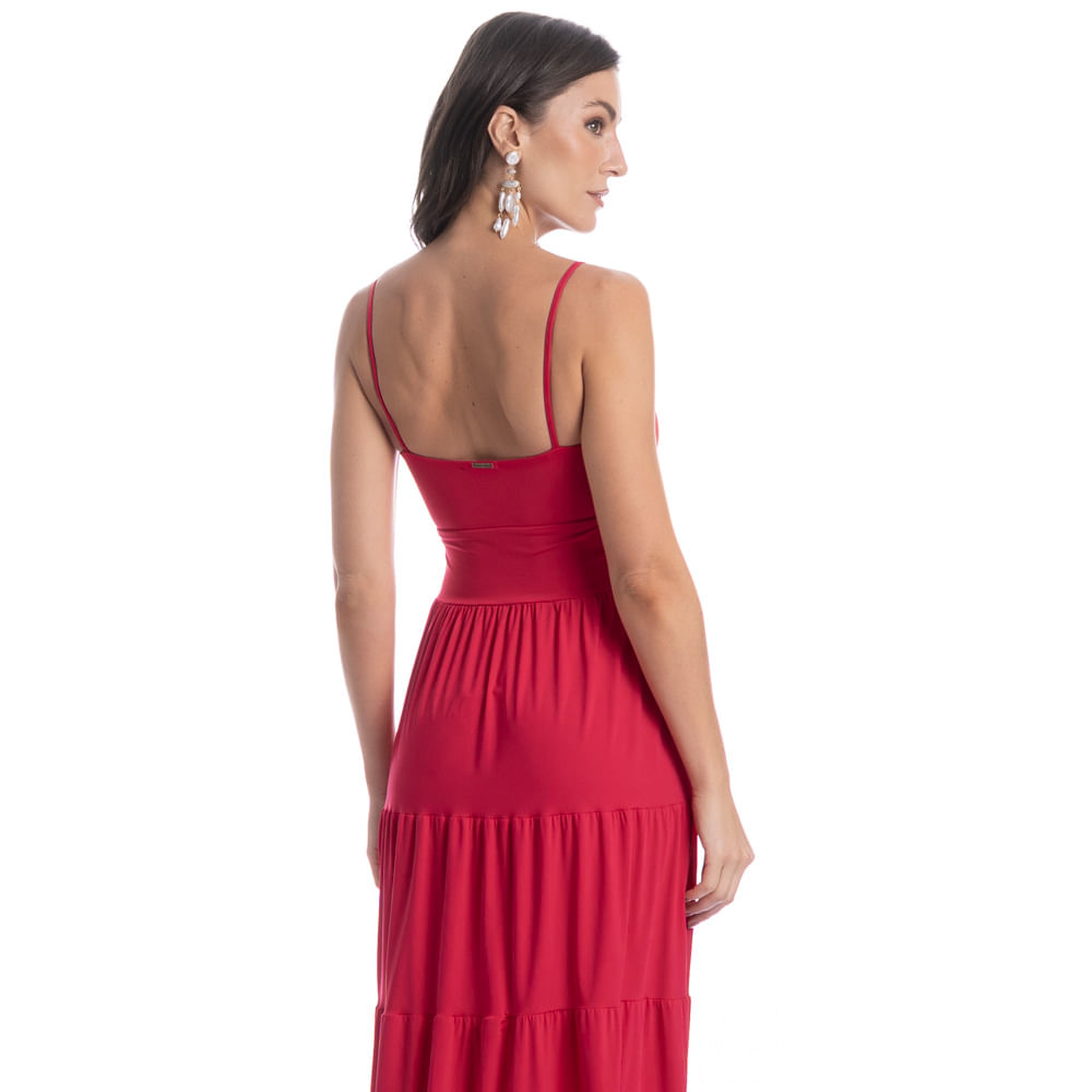 Vestido Longo Malibu Vermelho - Imagem 2