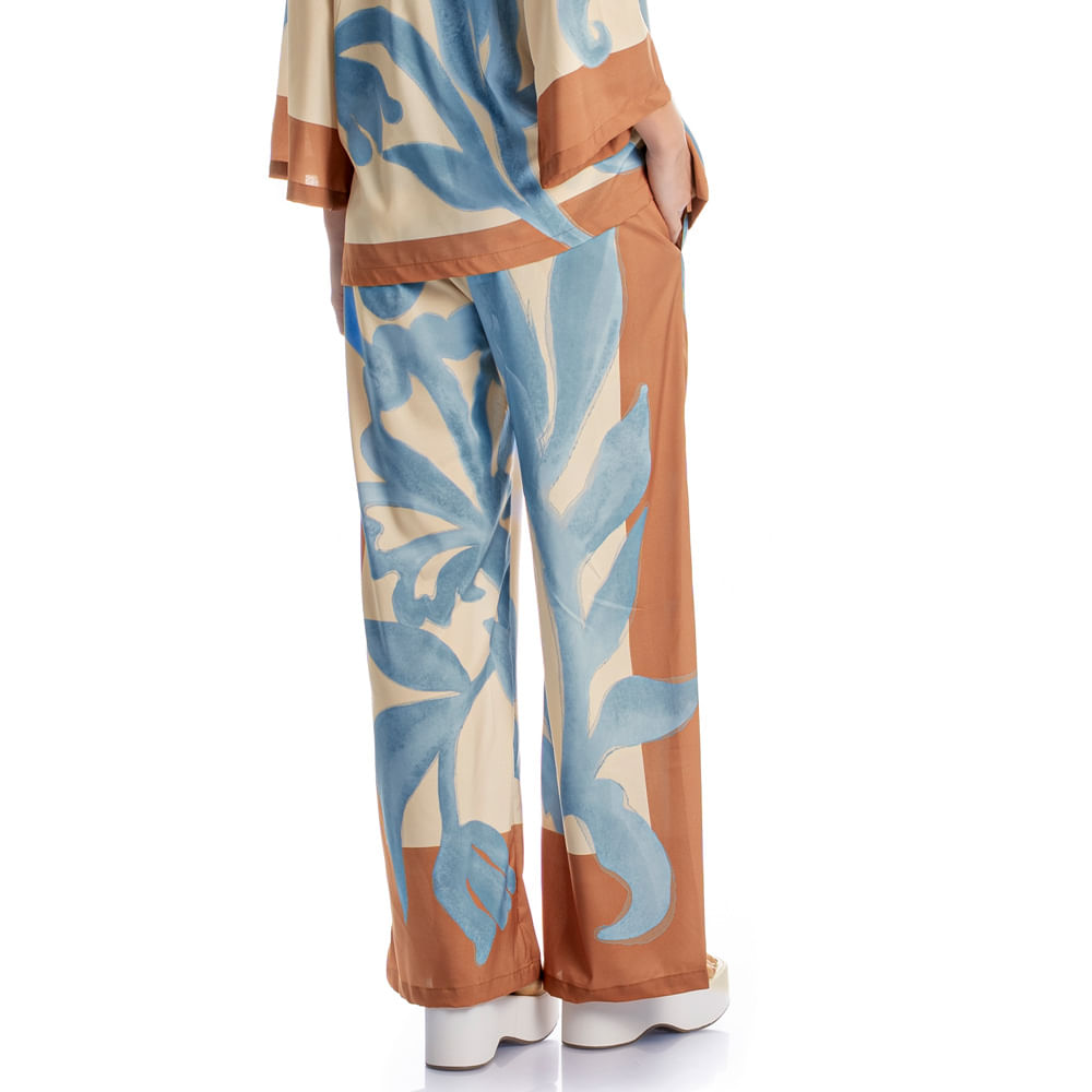 Calça Feminina Com Bolso Barroco Marrom - Imagem 2