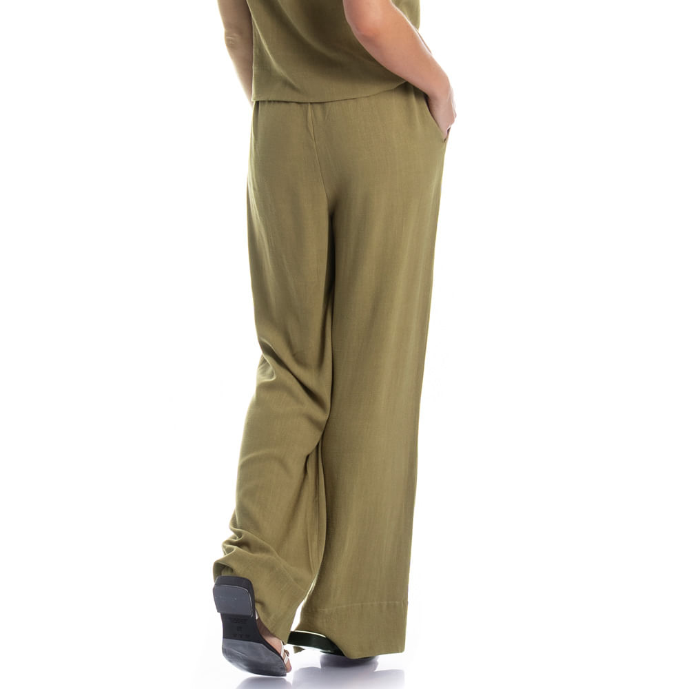 Calça Ampla Com Bolso Belize Verde - Imagem 2