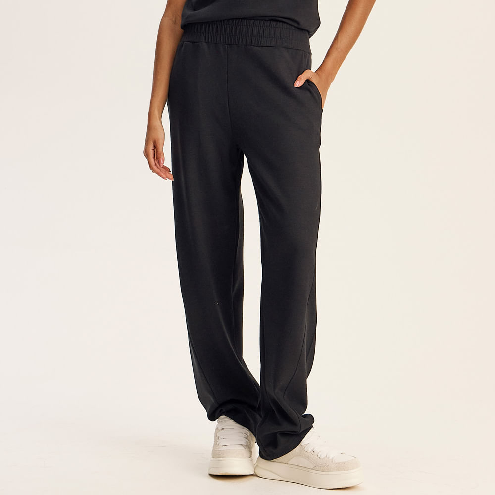 Calça Feminina Barrel Kayla Vivame Preto - Imagem 1