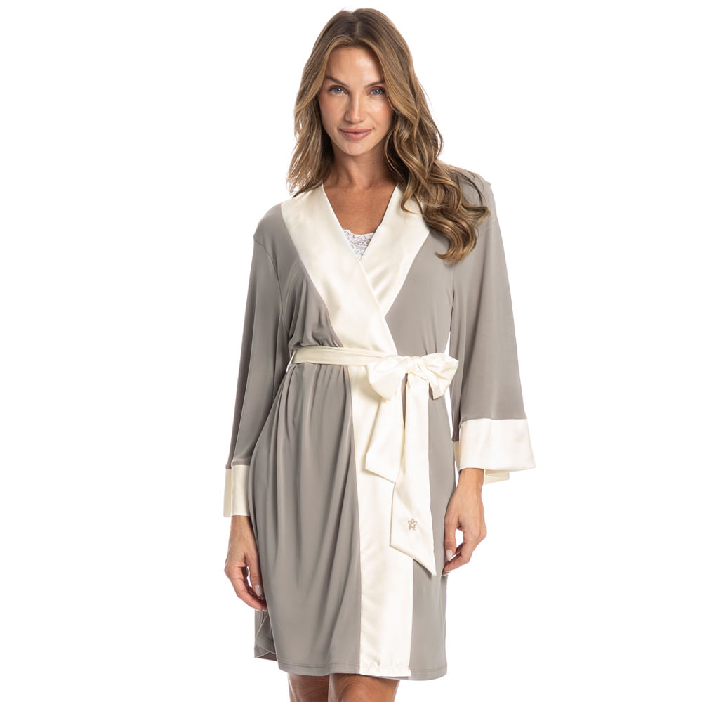 Robe Feminino Curto Diana Bege - Imagem 1