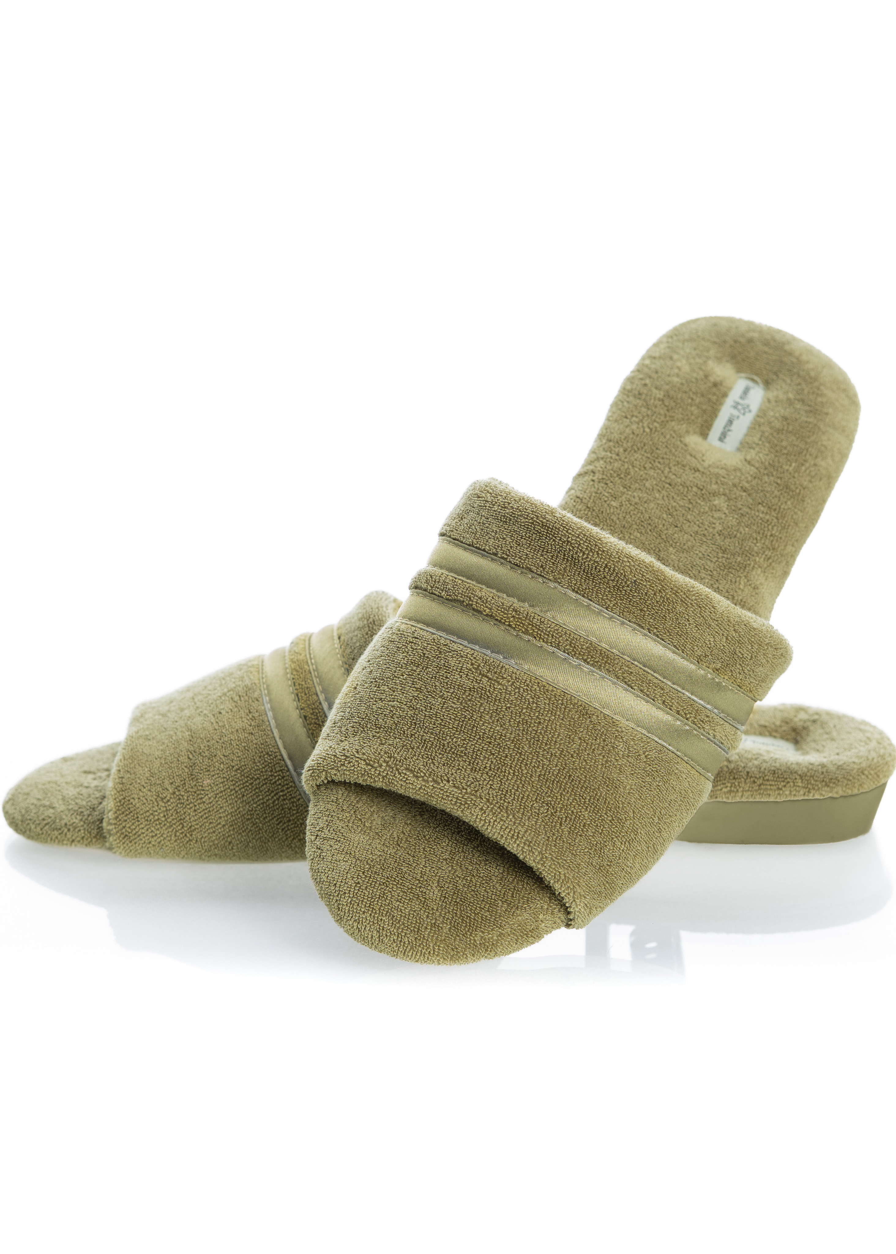 Chinelo Em Atoalhado Aberto Olivia Verde - Imagem 1