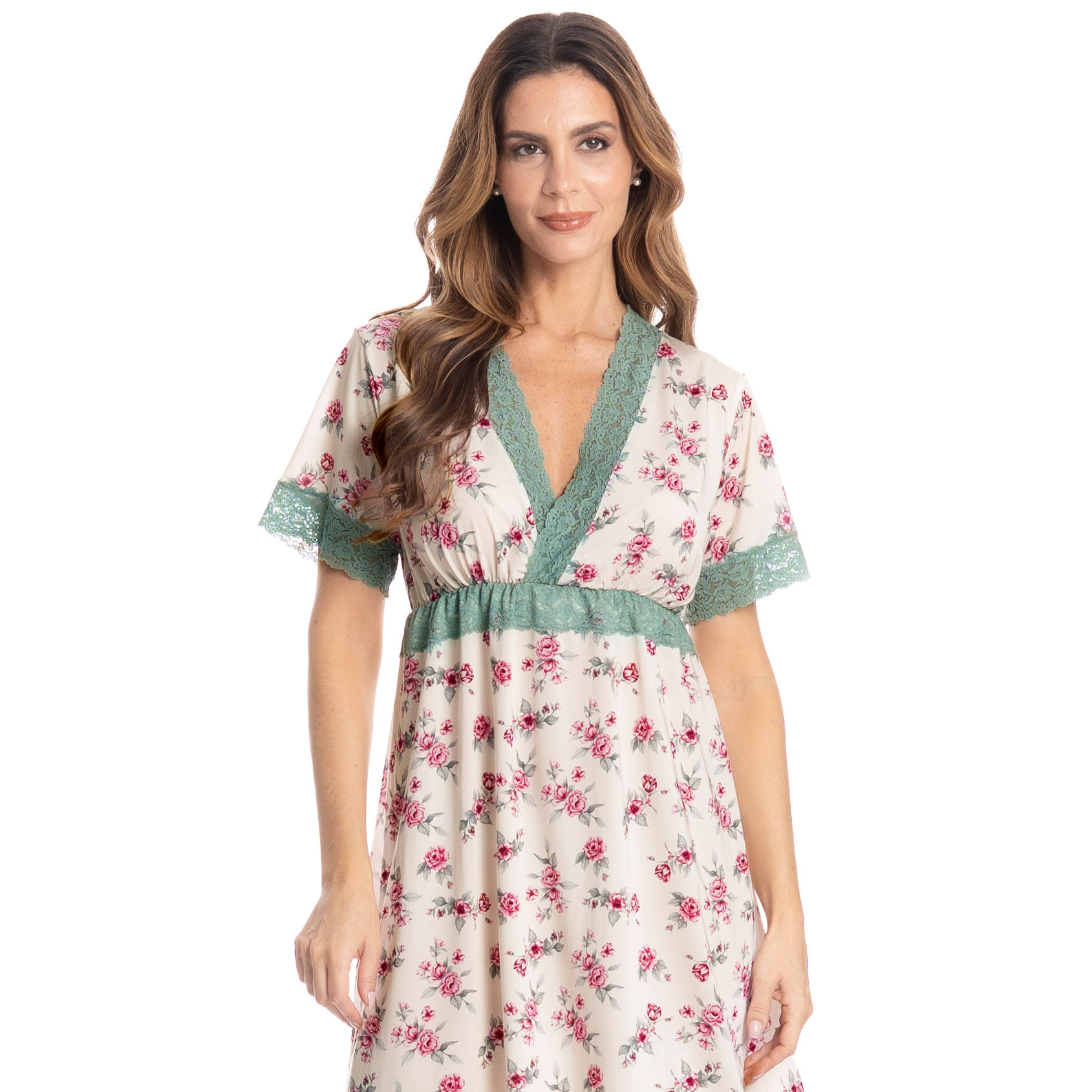 Camisão Curto Transpassado Giulia Branco - Imagem 1