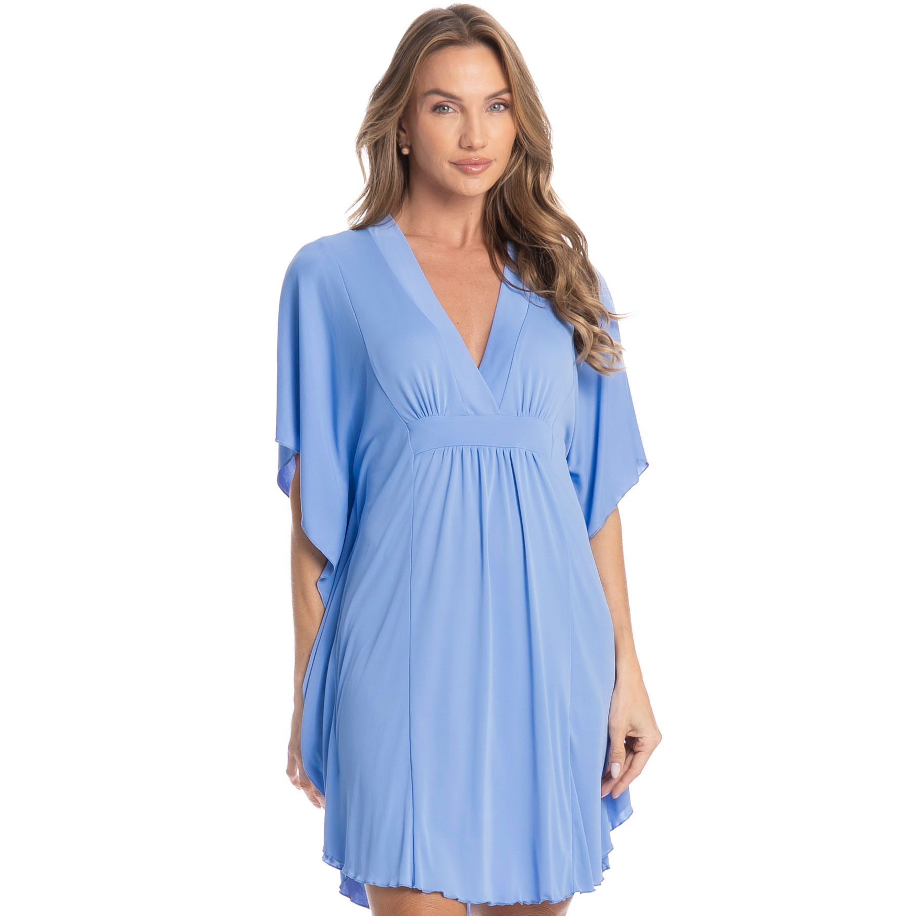 Kaftan Feminino Curto Ana Roxo - Imagem 1