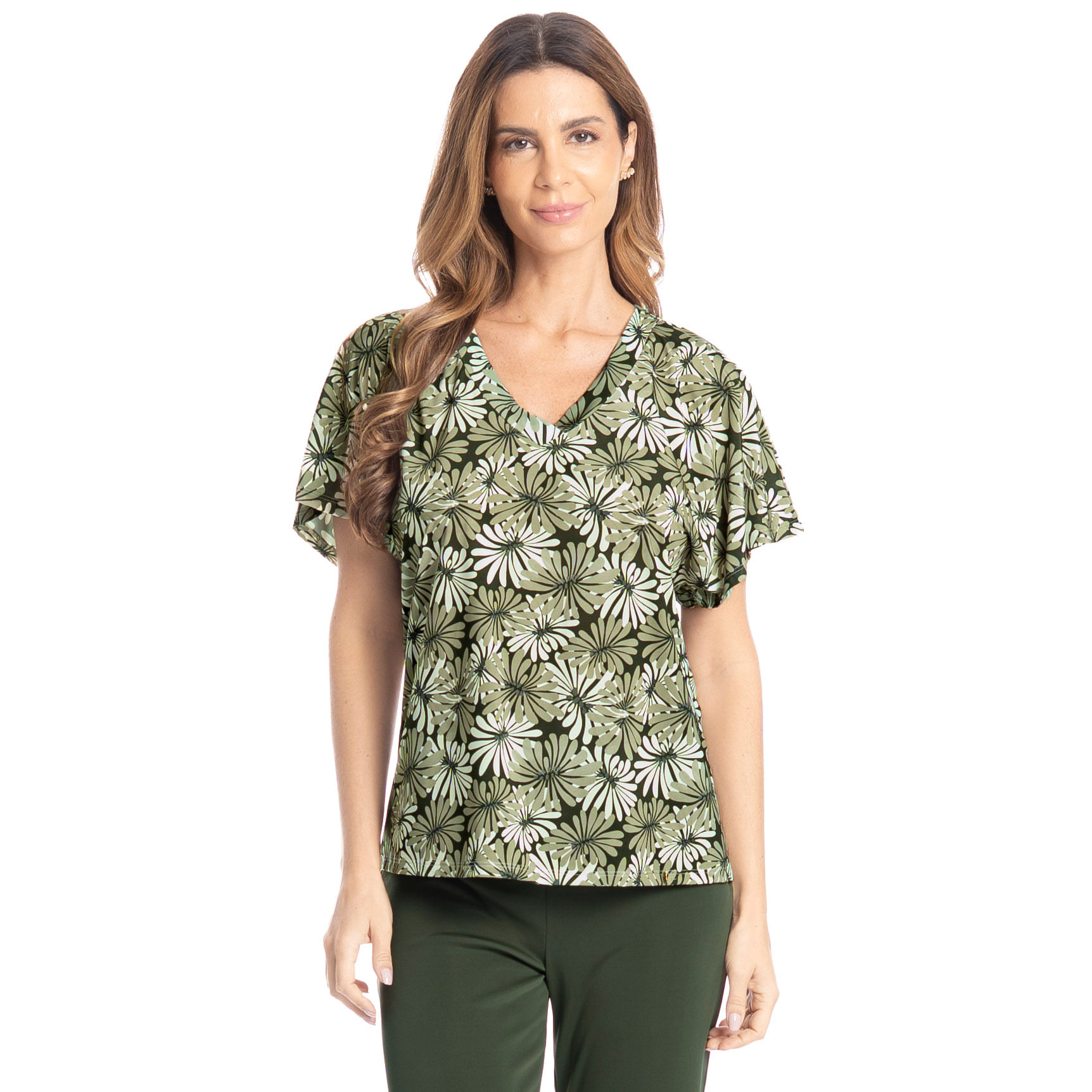 Pijama Feminino Capri Alana Verde - Imagem 1