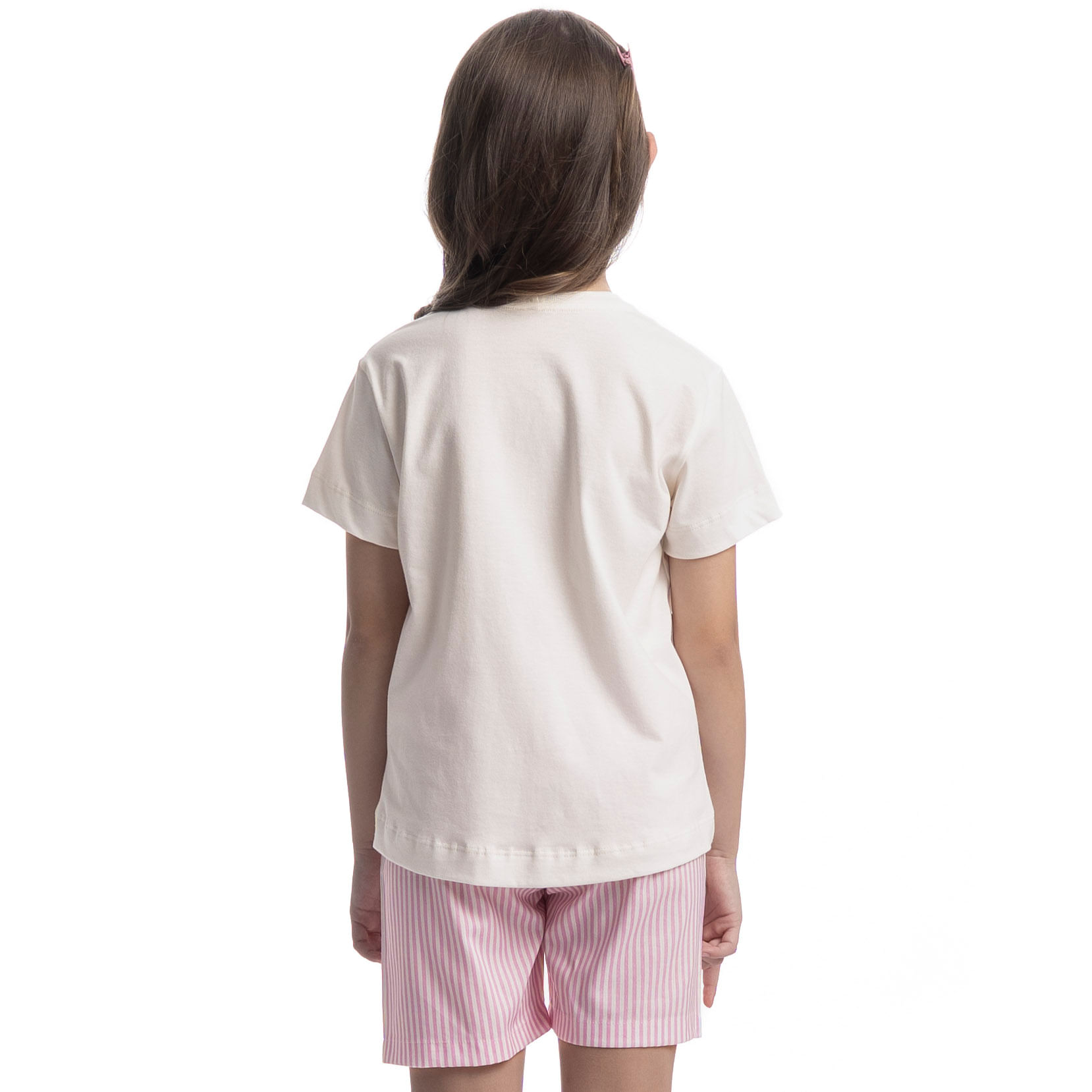 Pijama Curto Infantil Nina Rosa-3 - Imagem 2