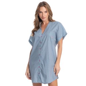 Camisão Feminino Curto Abotoado Vitória