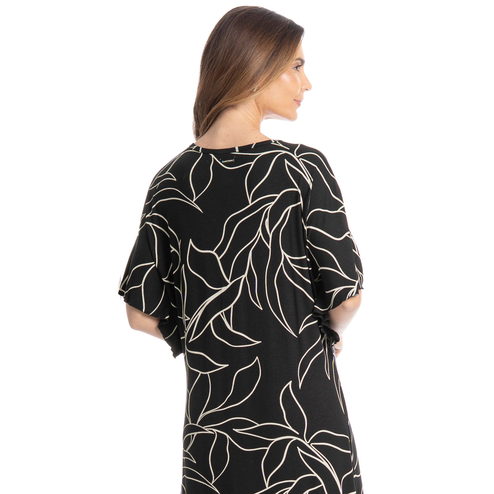 Kaftan Médio Michele Preto - Imagem 2