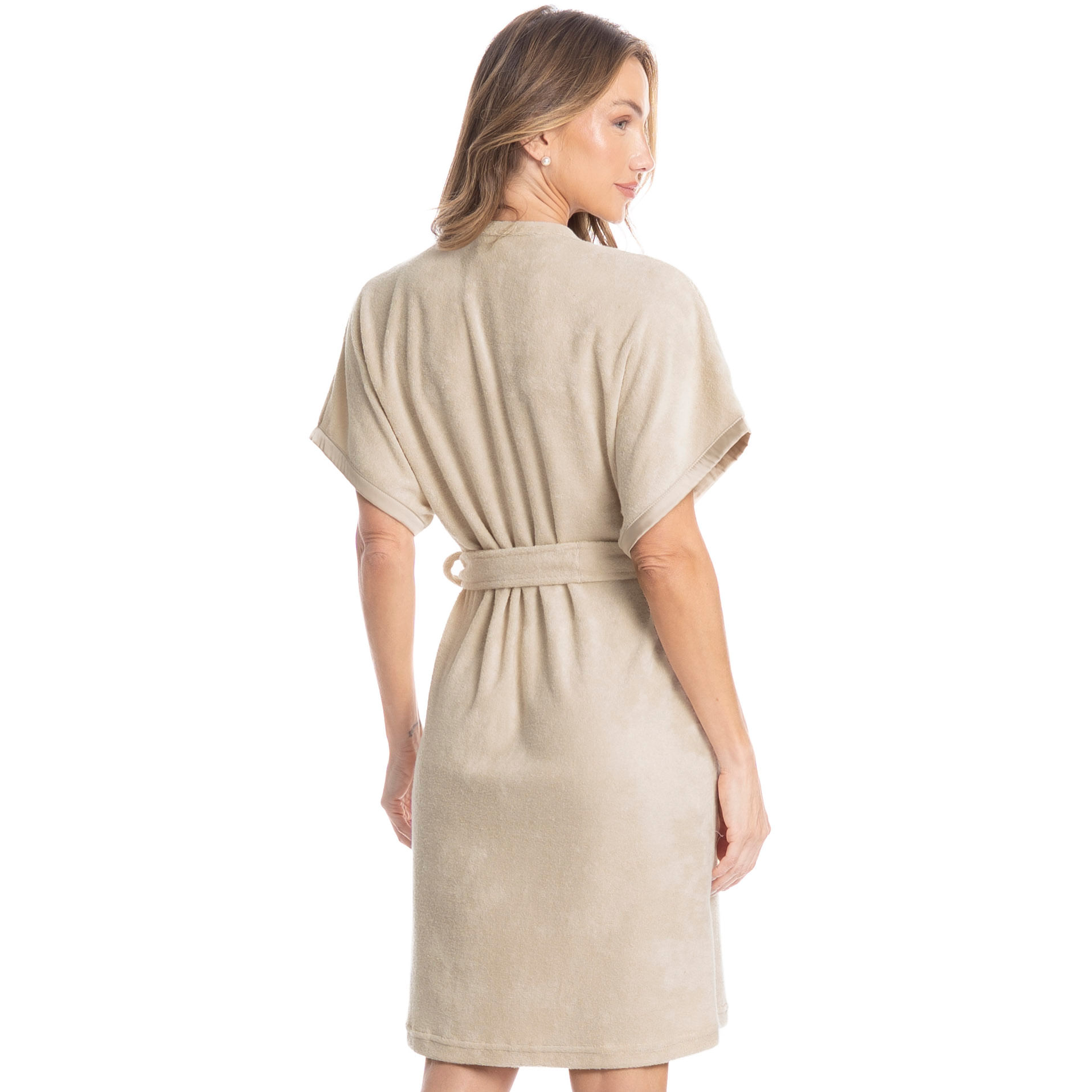 Robe Curto Com Bolso Olívia Branco - Imagem 2