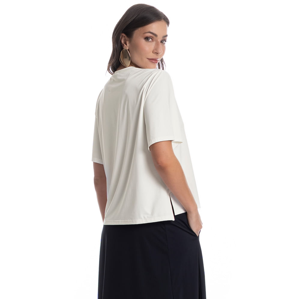Blusa Ampla Feminina Madri Branco - Imagem 2