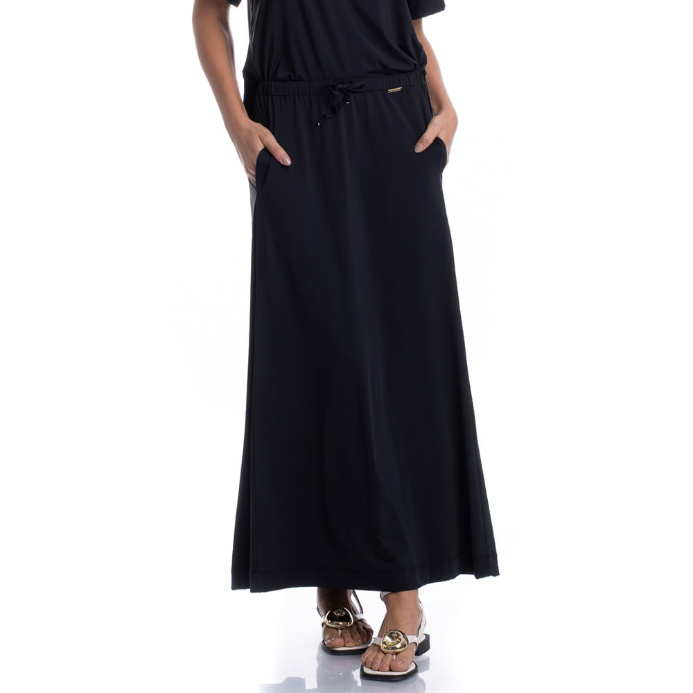 Saia Longa Madri Preto - Imagem 1