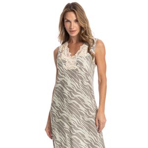 Camisão Midi Regata Com Renda Isla