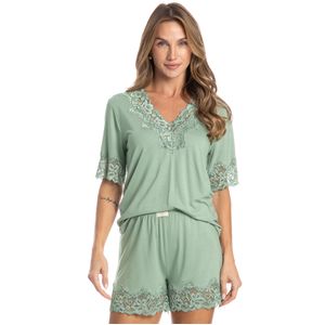 Pijama Curto Com Renda Melina