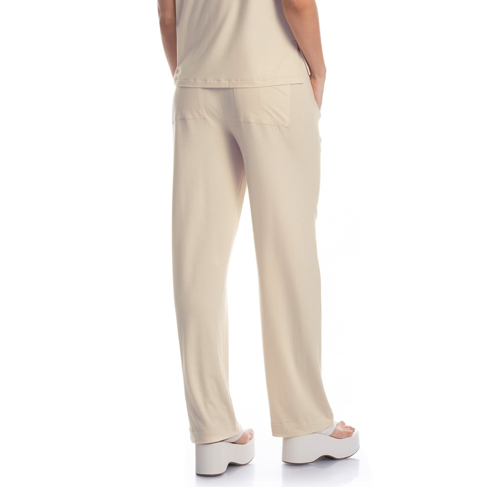 Calça Feminina Com Bolso Venturini Branco - Imagem 2