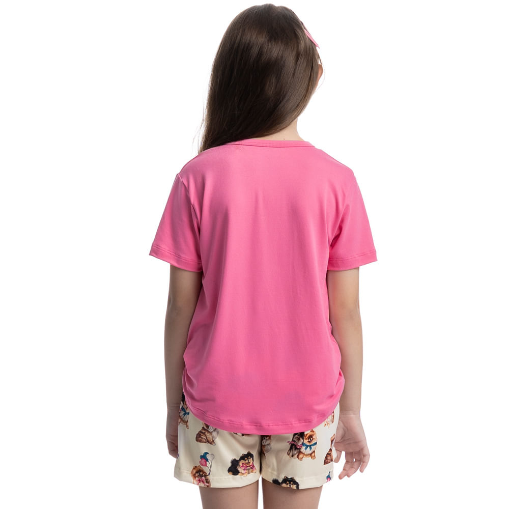 Pijama Curto Infantil Lovely Rosa-2 - Imagem 2