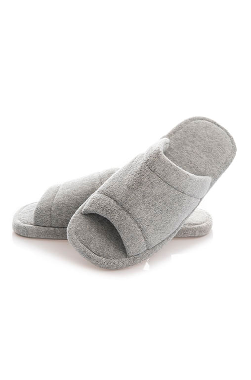 Chinelo Em Atoalhado Home Unissex Cinza - Imagem 1