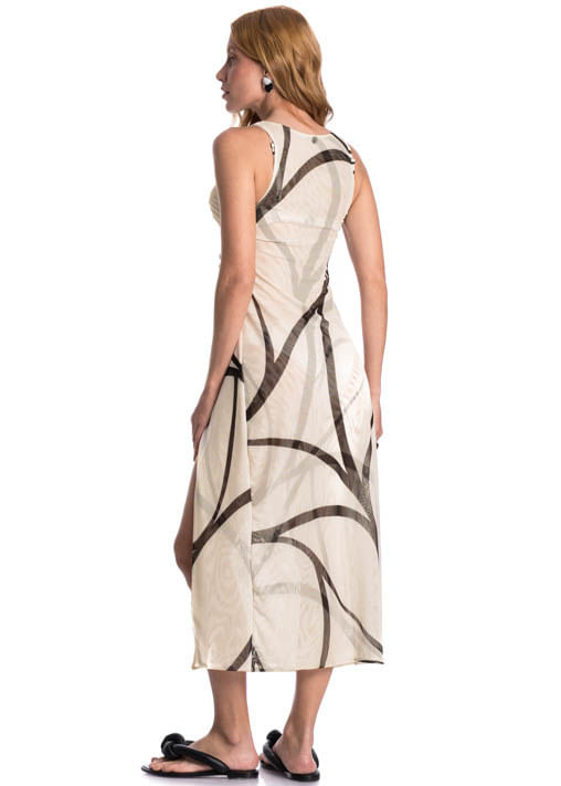 Vestido Tule Franzido Ibiza Branco - Imagem 2