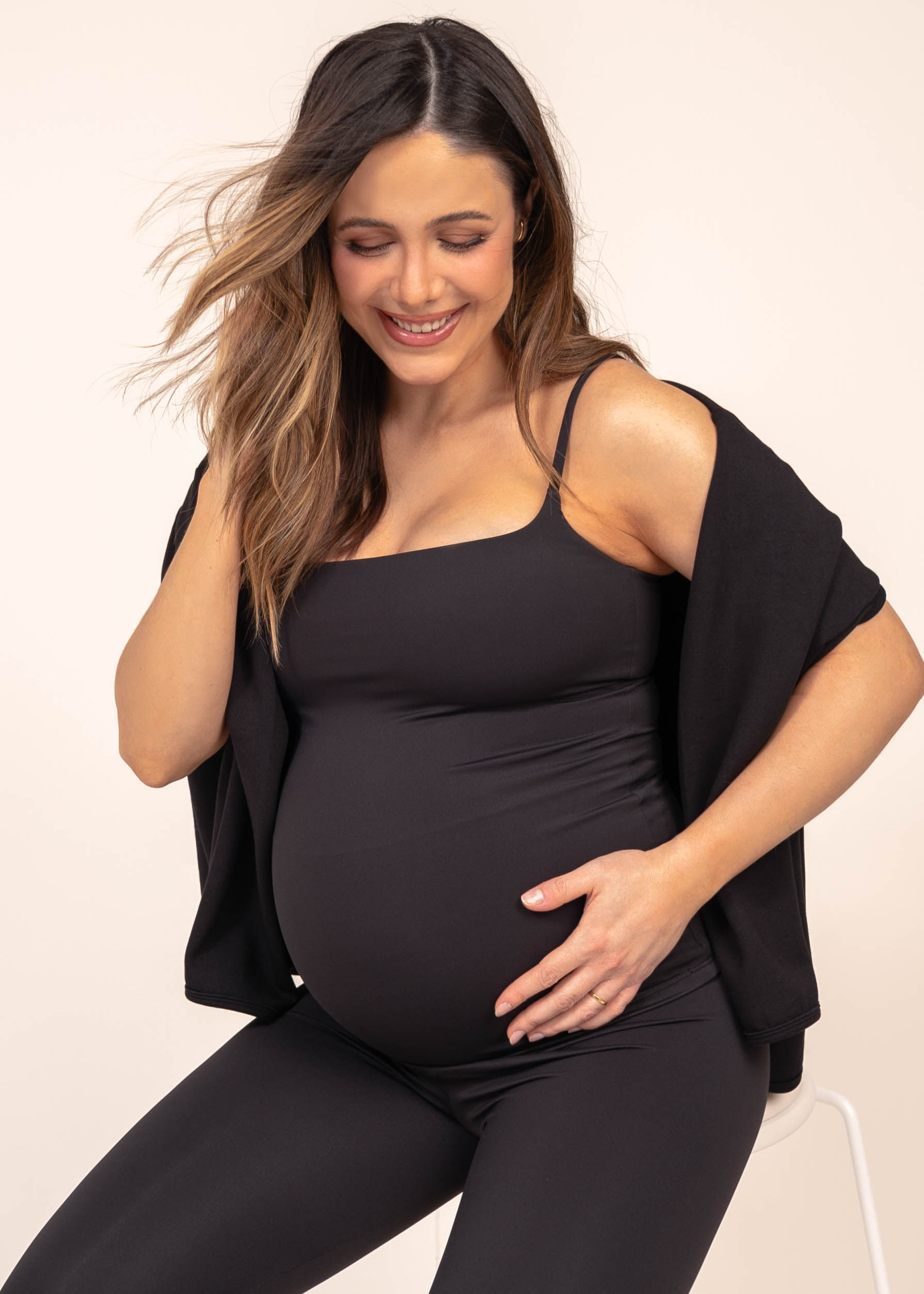 Regata Comfort Alcinha Essence Preto - Imagem 1