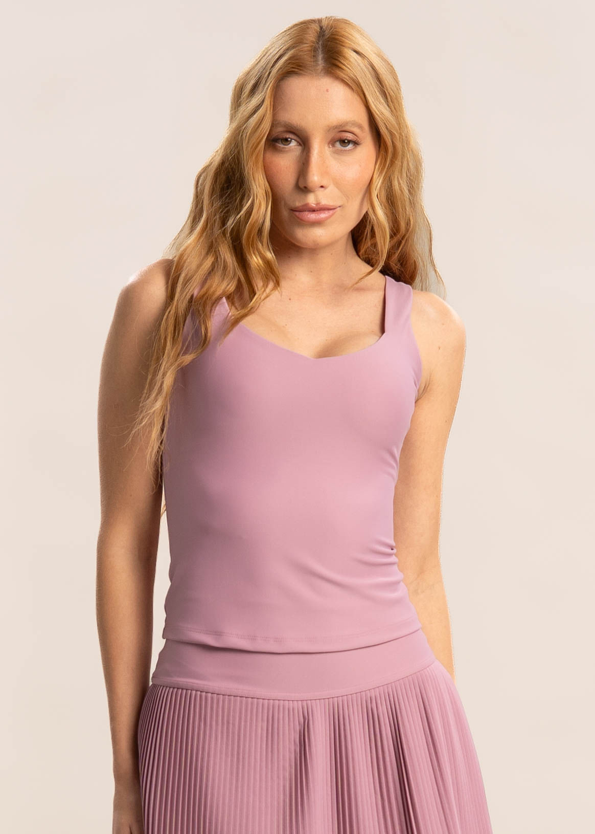 Top V Alongado Orchid Rosa - Imagem 1