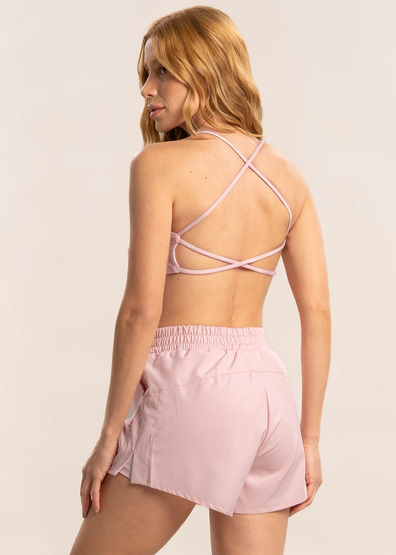 Shorts Duplo Com 2 Bolsos Harmony Rosa-3 - Imagem 2