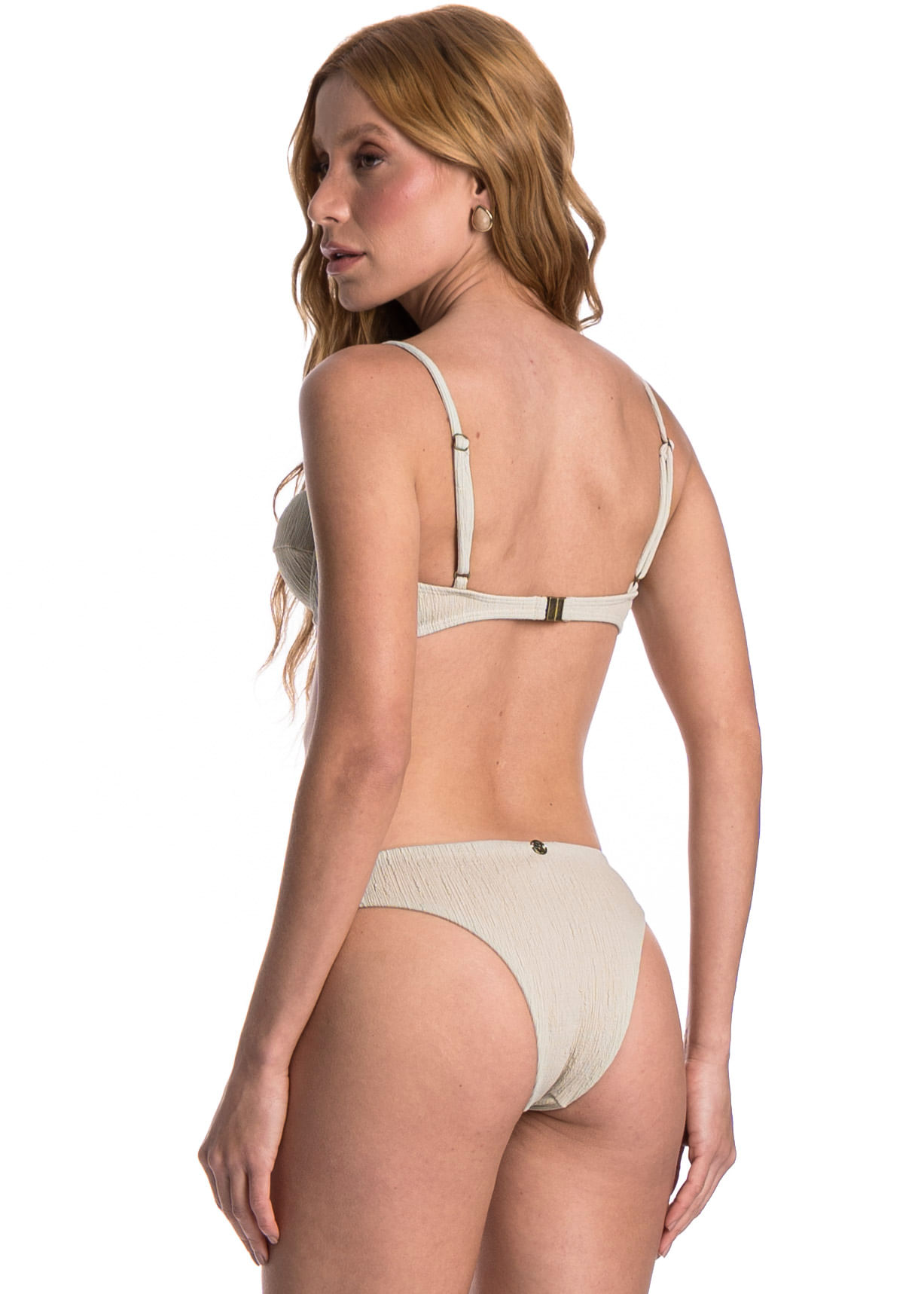 Biquíni Aro Corset Slim Com Argola Dunas Bege - Imagem 2