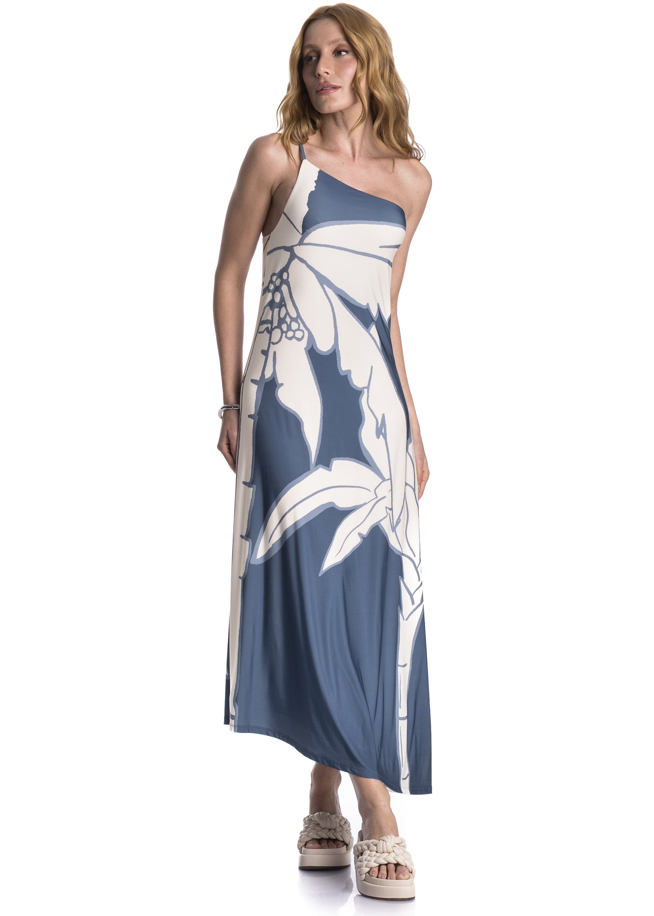 Vestido Assimétrico Maré Azul-2 - Imagem 1