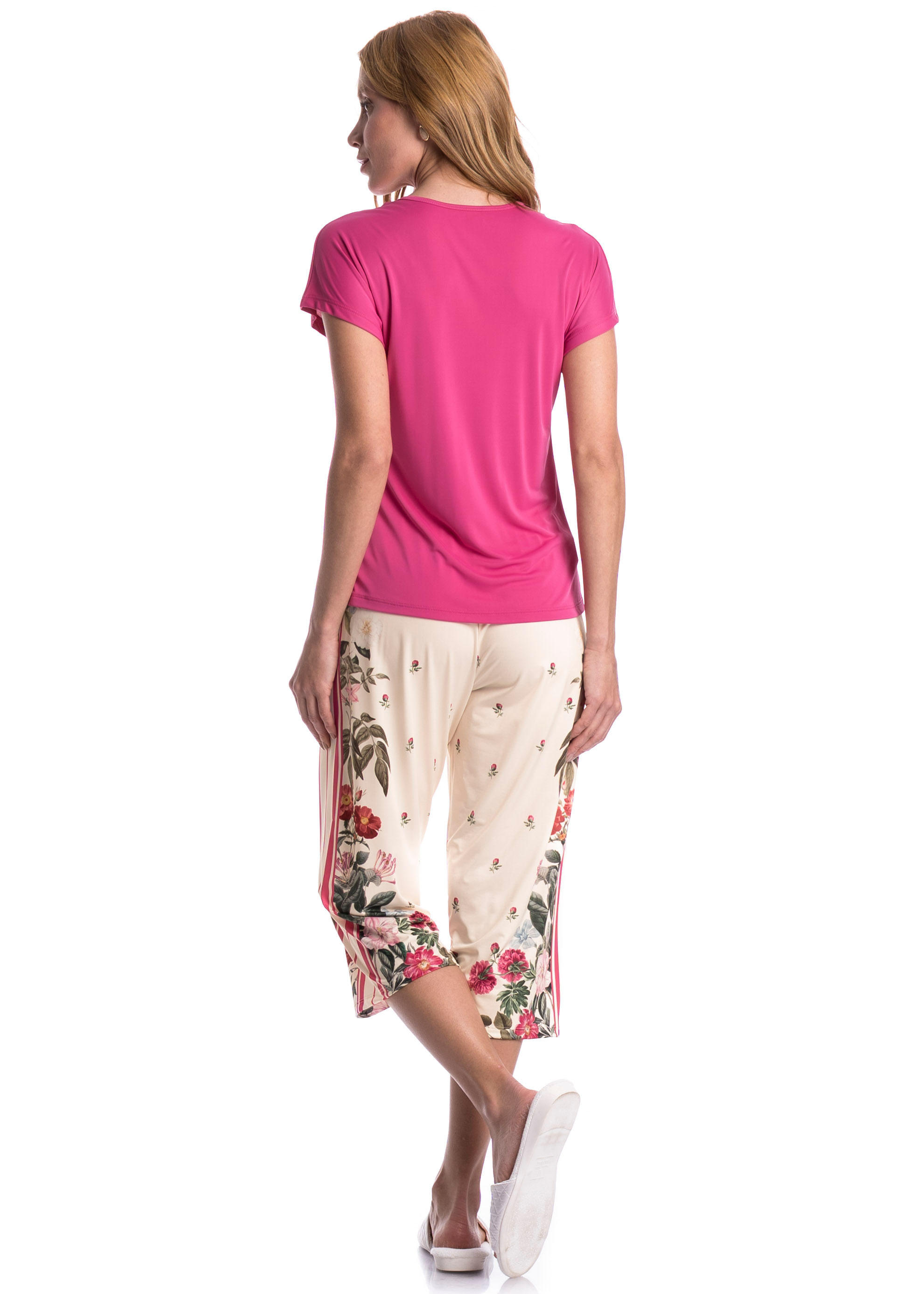 Pijama Feminino Pescador Luisa Rosa - Imagem 2