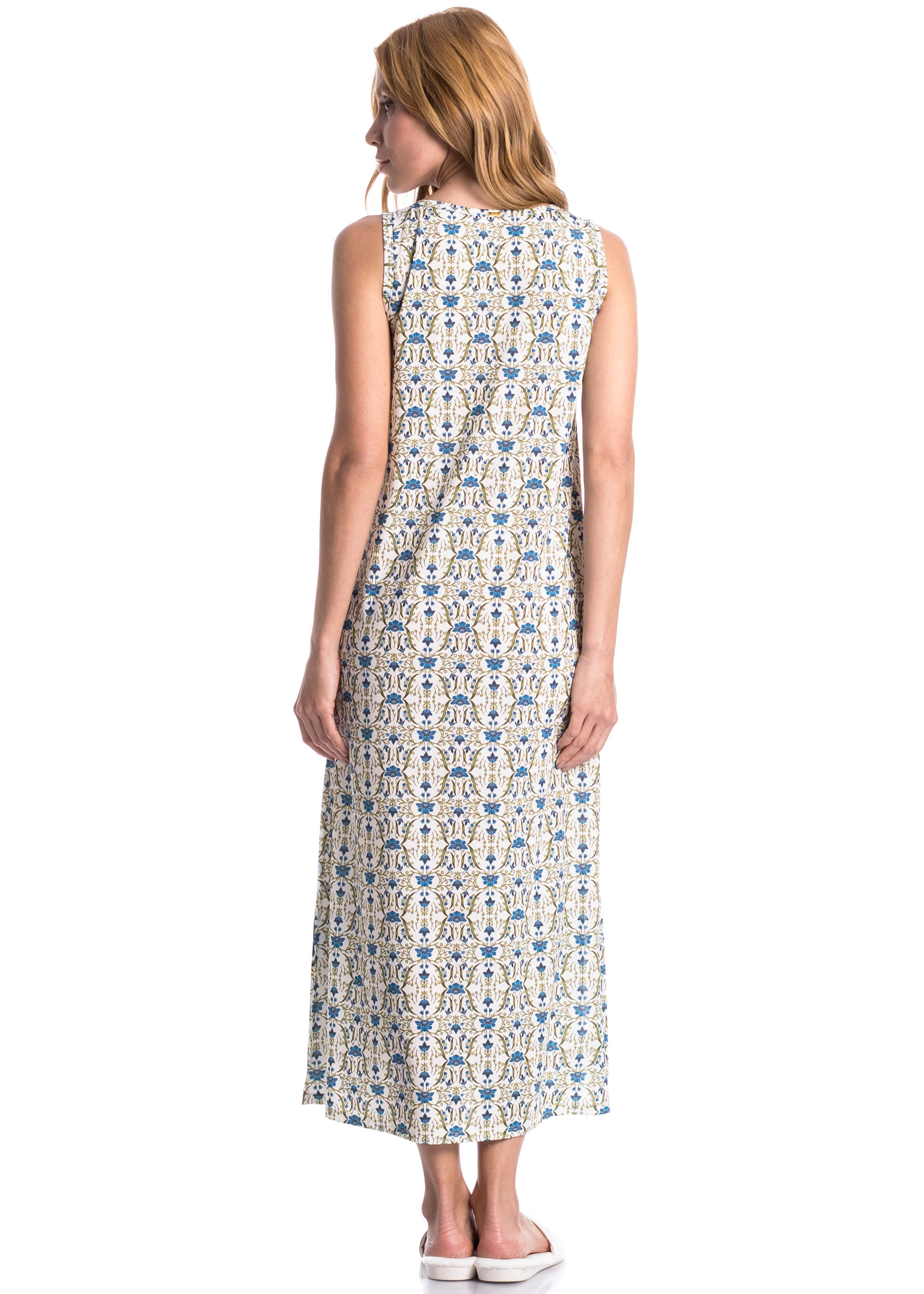 Vestido Longo Regata Milena Azul-2 - Imagem 2