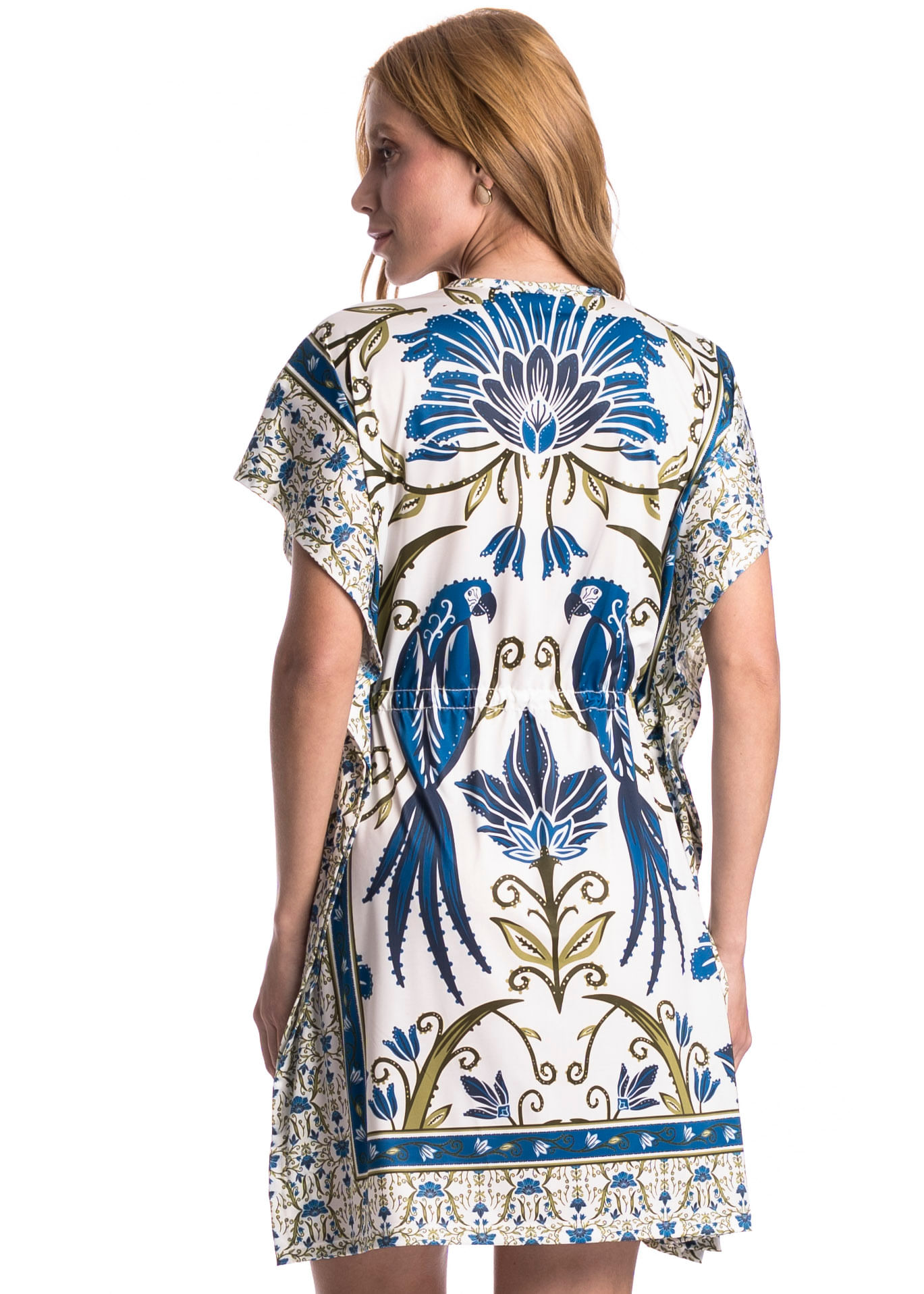 Kaftan Lenço Milena Azul-2 - Imagem 2