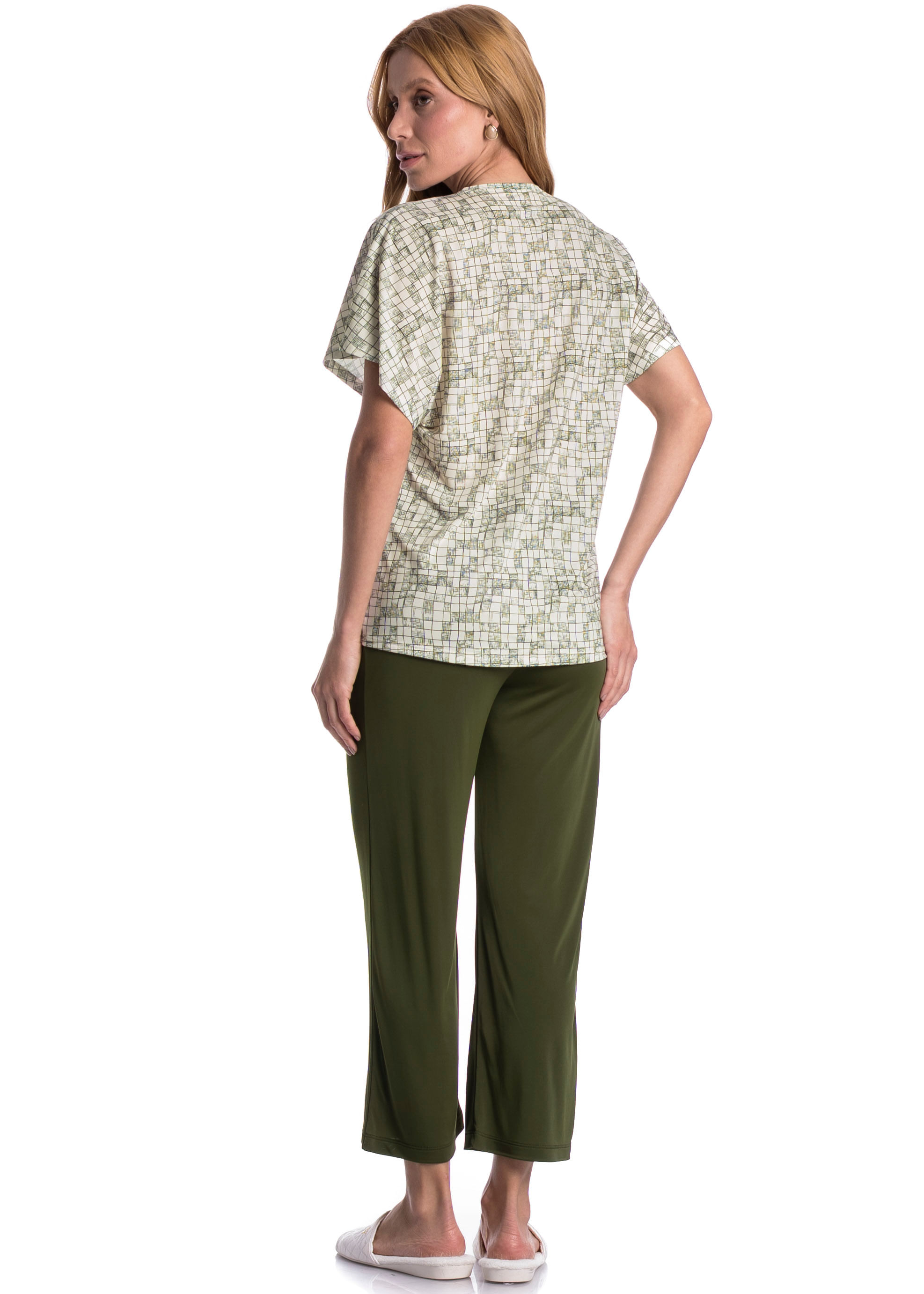 Pijama Feminino Capri Refúgio Verde - Imagem 2