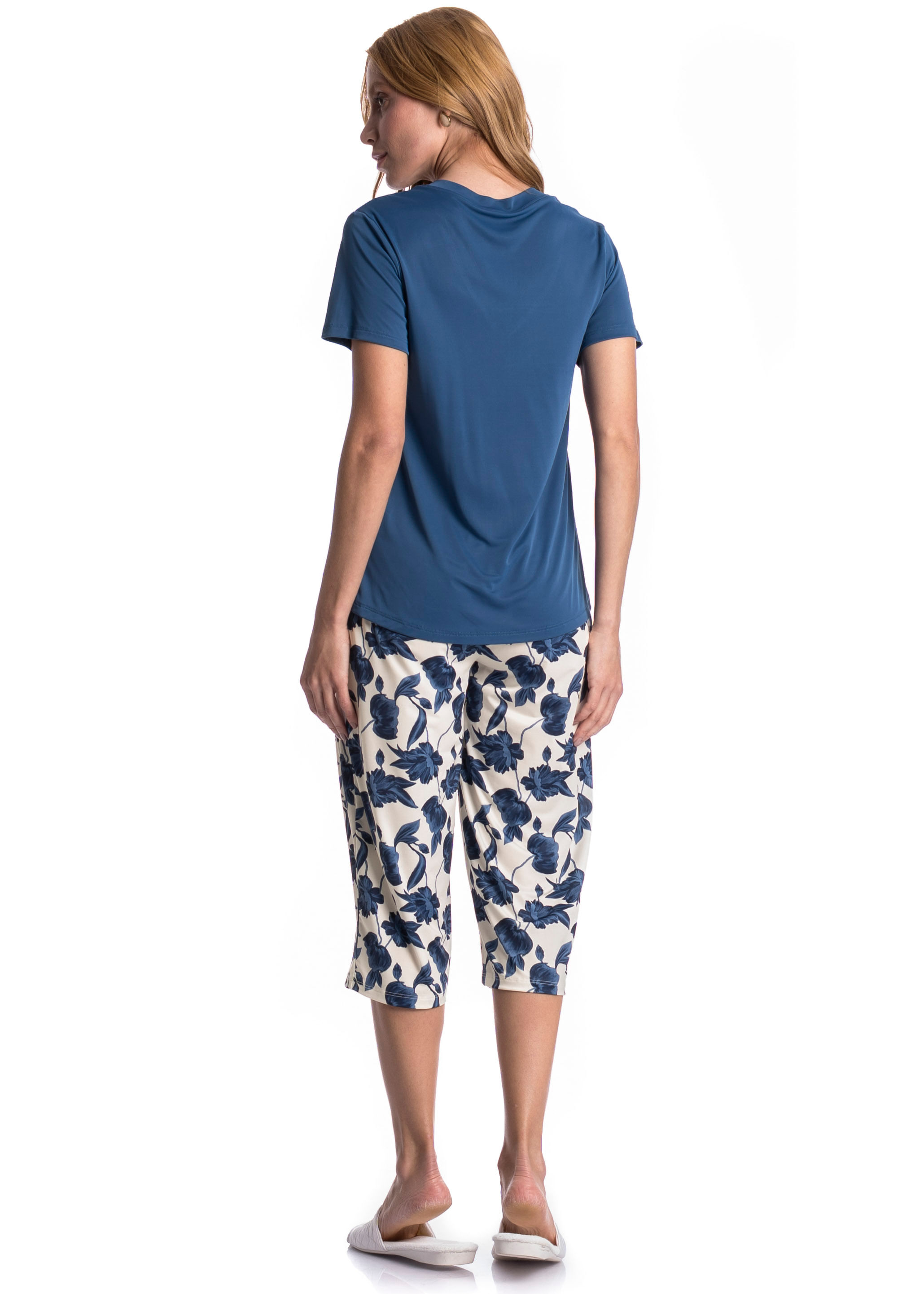 Pijama Feminino Pescador Verano Azul-marinho - Imagem 2