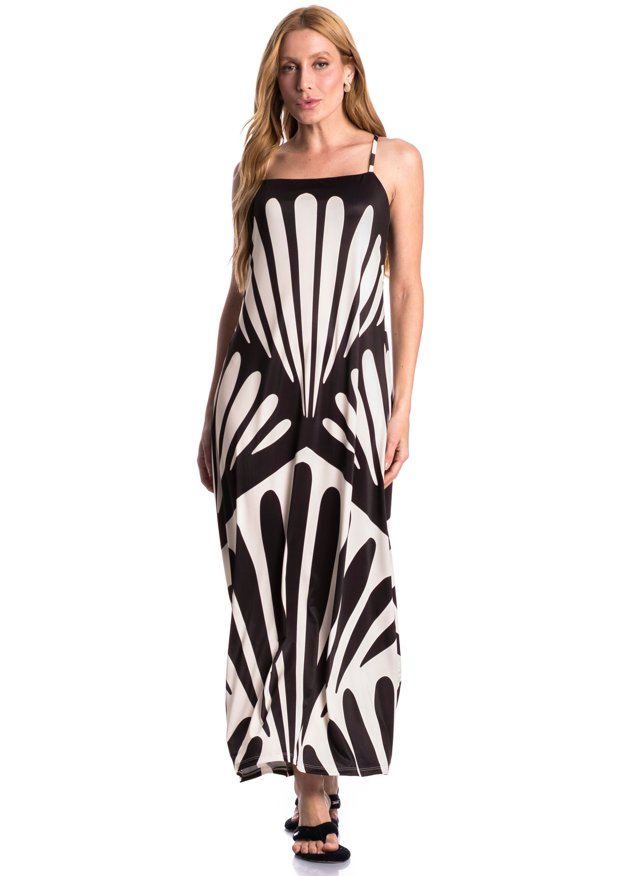 Vestido Longo Verano Preto - Imagem 1