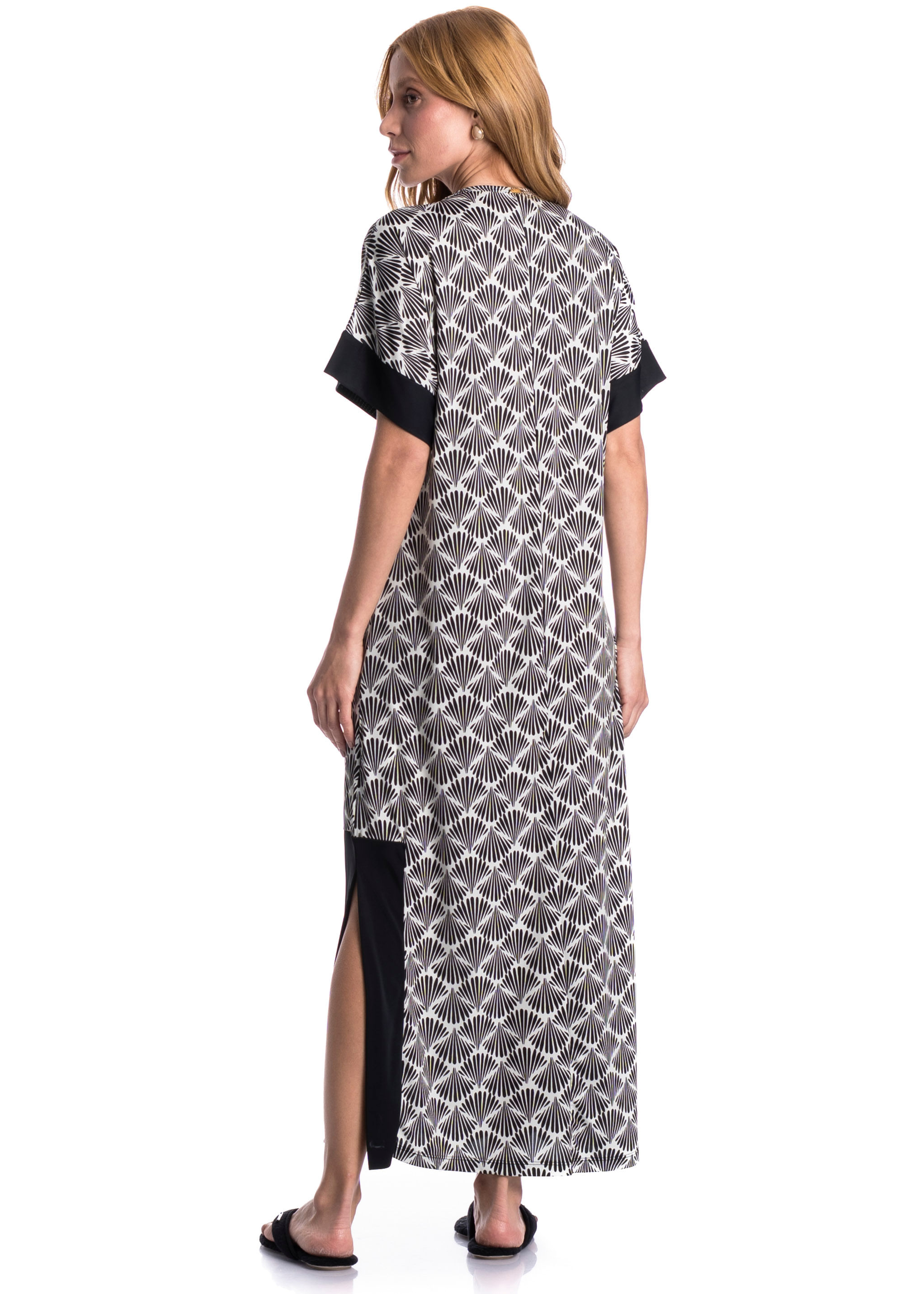 Kaftan Longo Verano Preto - Imagem 2