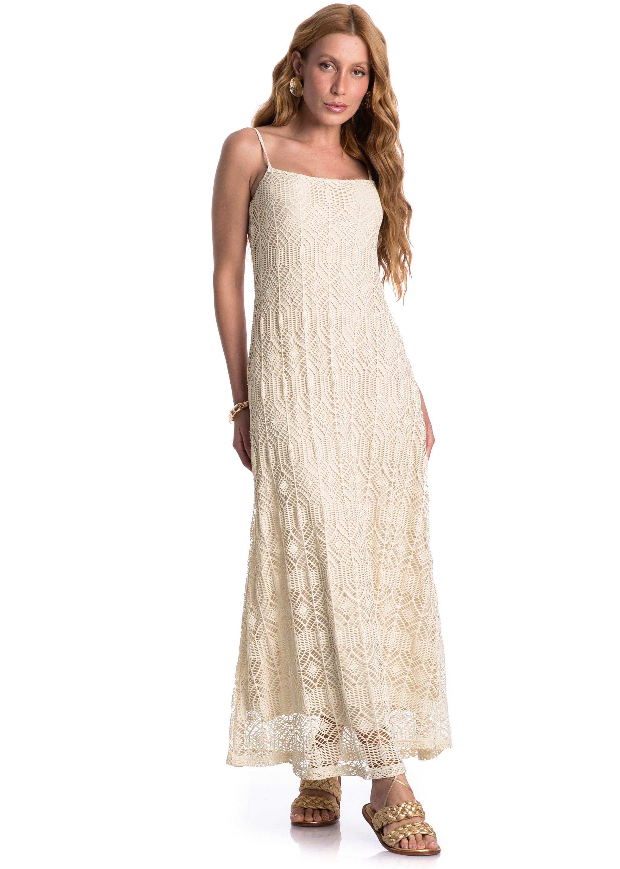 Vestido Longo Riviera Branco - Imagem 1