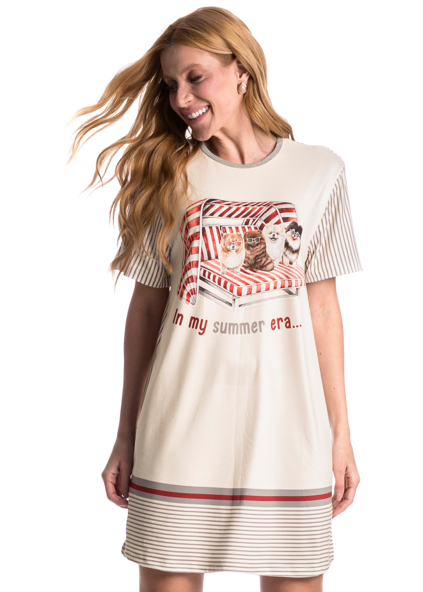 Camisão Lyla Summer Branco - Imagem 1