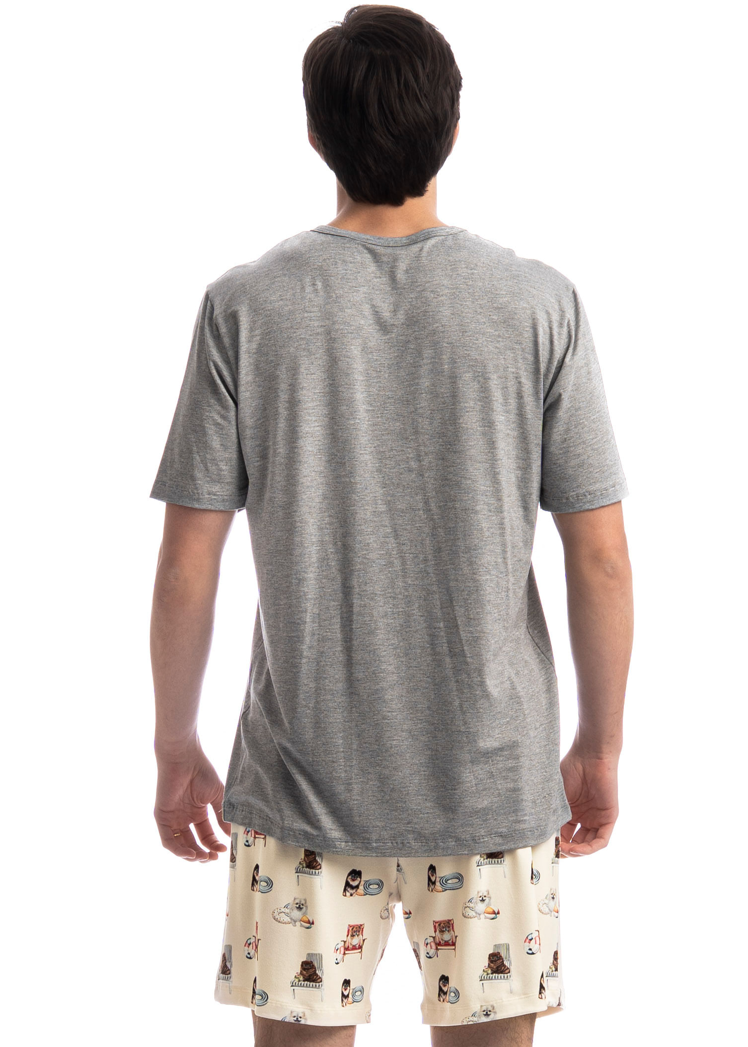 Pijama Masculino Curto Lyla Summer Branco - Imagem 2