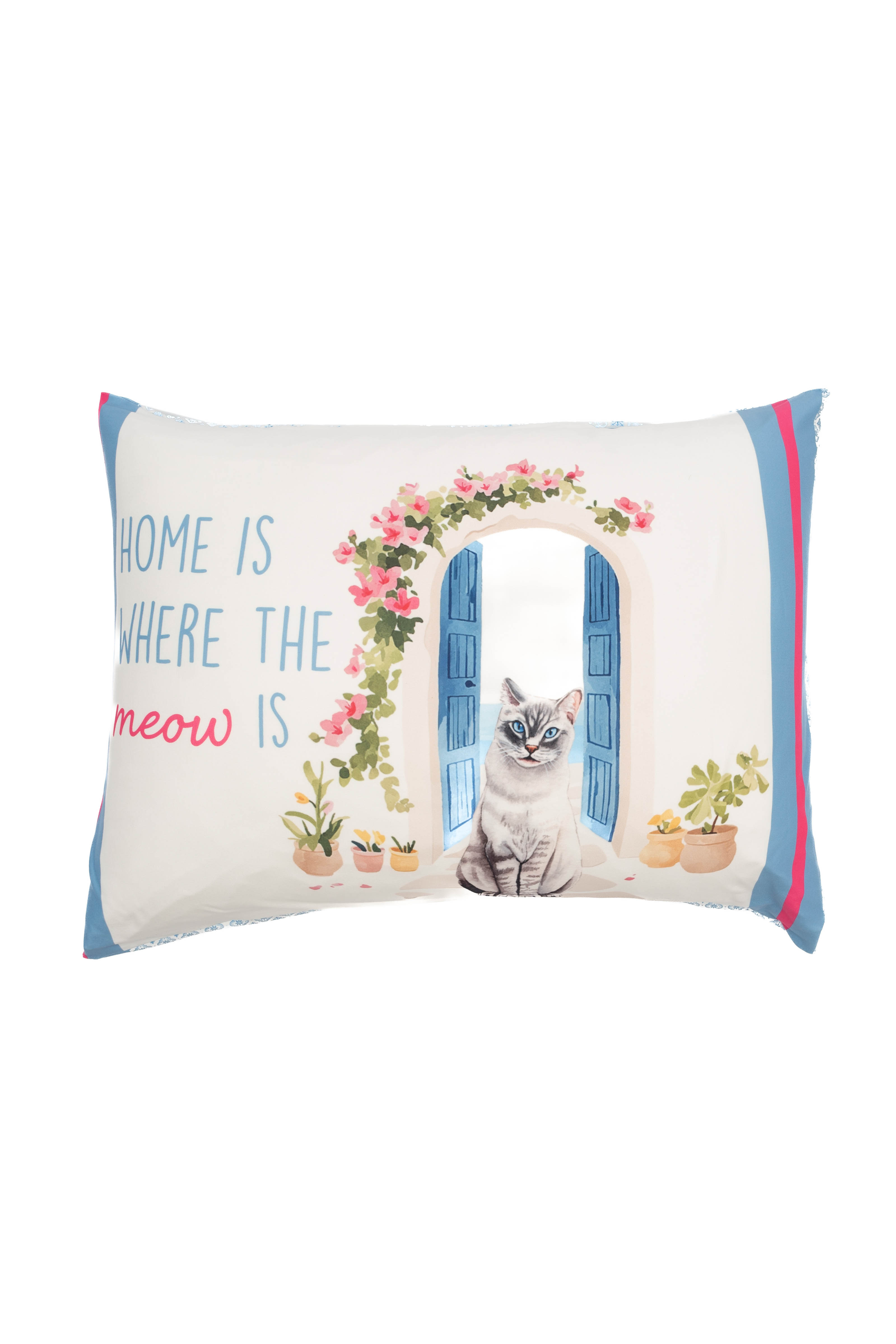 Kit Fronha Cats Azul-2 - Imagem 1