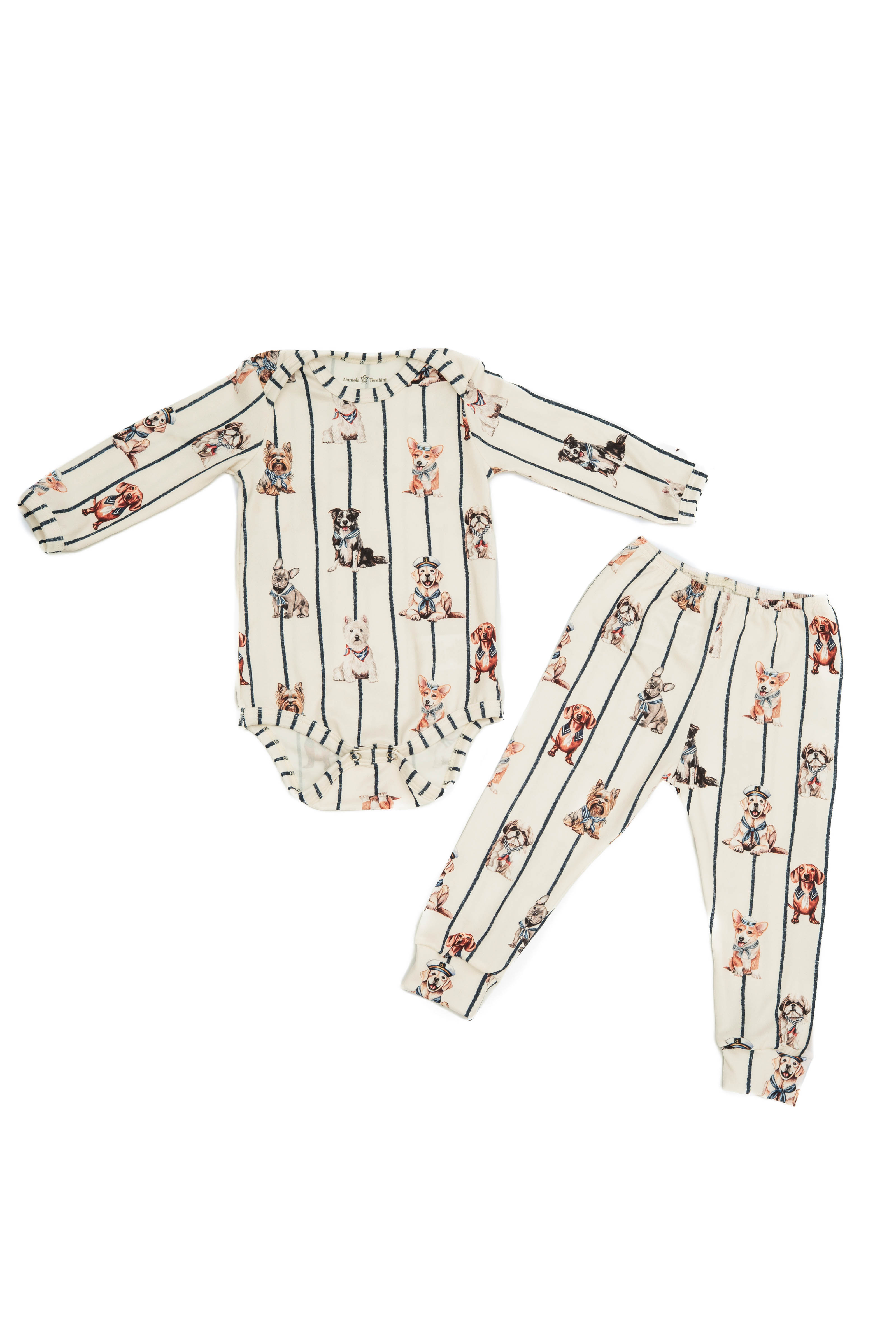 Conjunto Baby Sailor Dogs Azul-marinho - Imagem 1