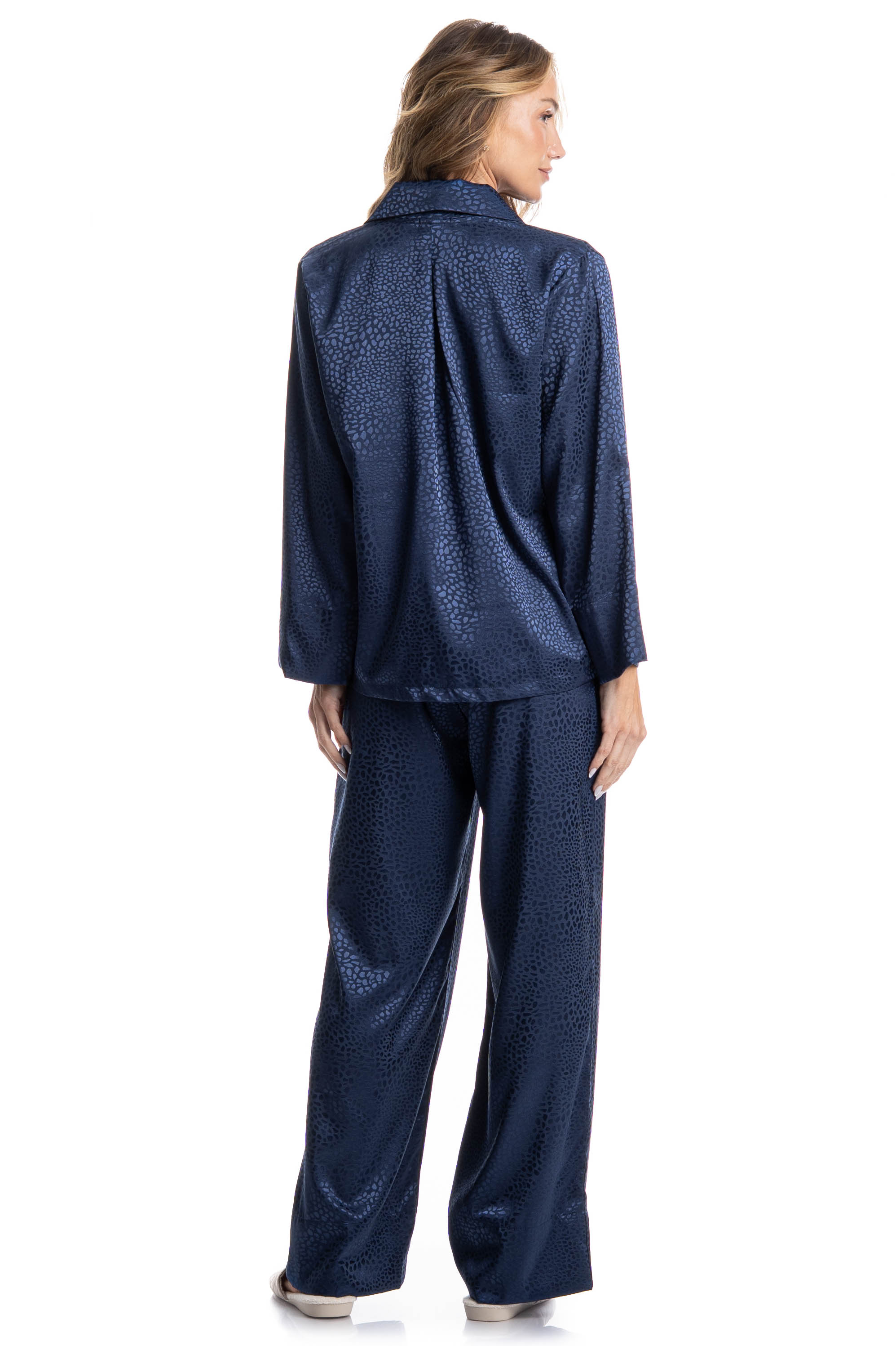 Pijama Longo Americano Marina Azul-marinho - Imagem 2