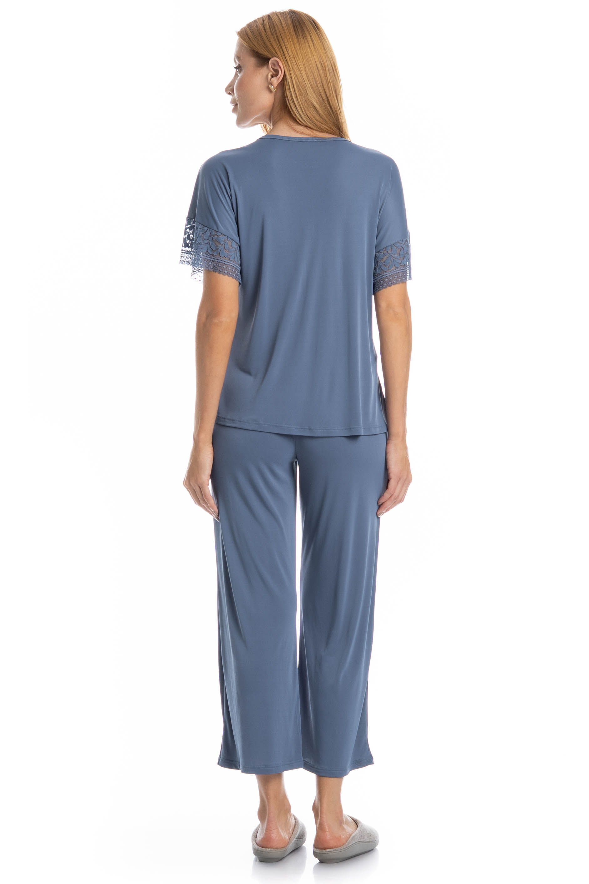 Pijama Feminino Capri Amanda Azul-2 - Imagem 2