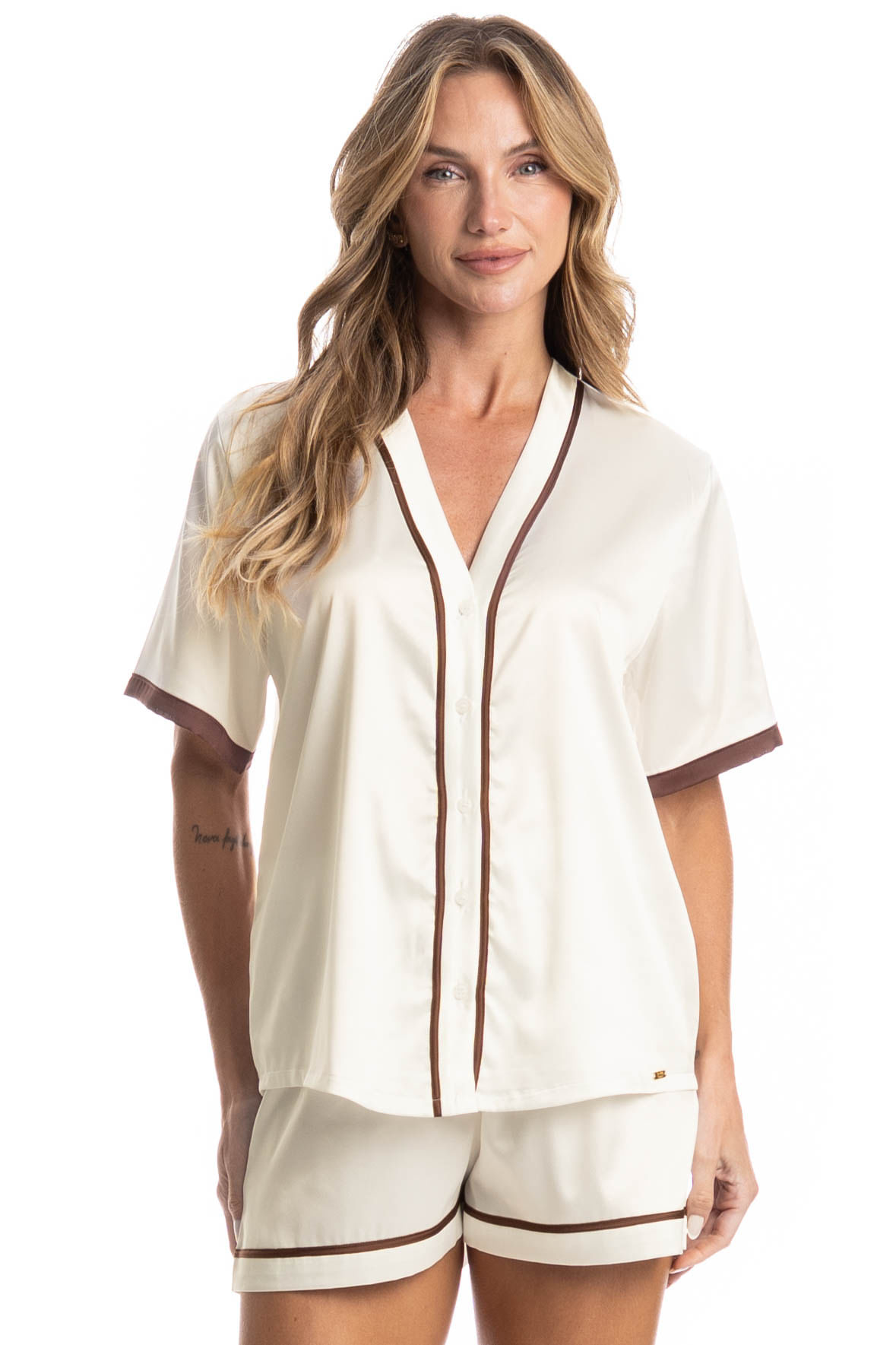 Pijama Curto Americano Lia Branco - Imagem 1