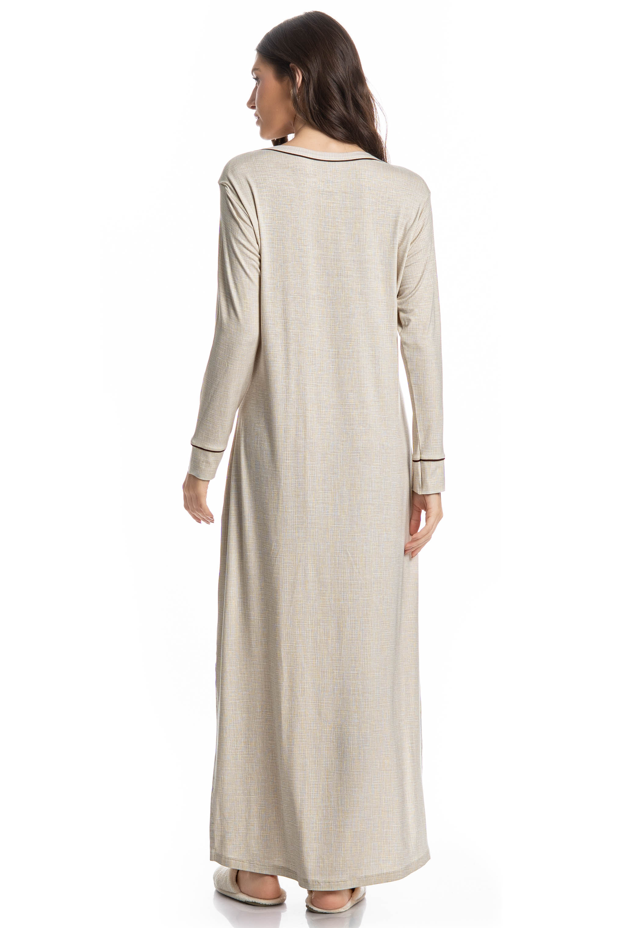 Camisão Feminino Longo Carla Branco - Imagem 2