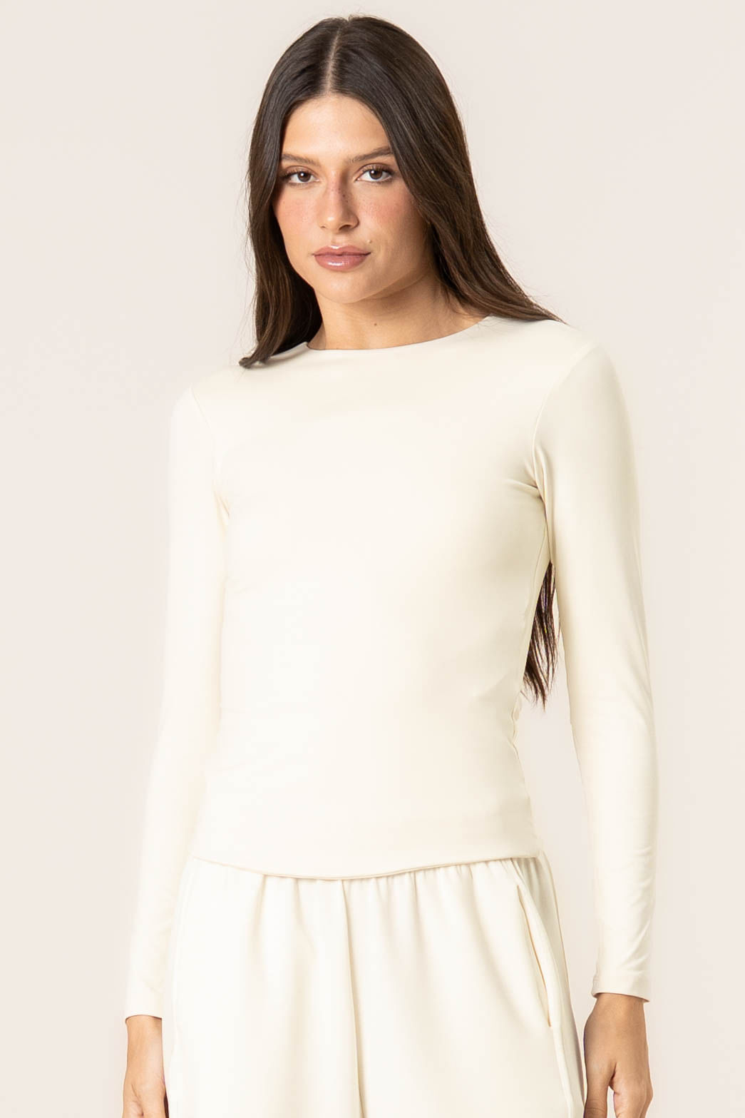 Blusa Manga Longa Contour Branco - Imagem 1