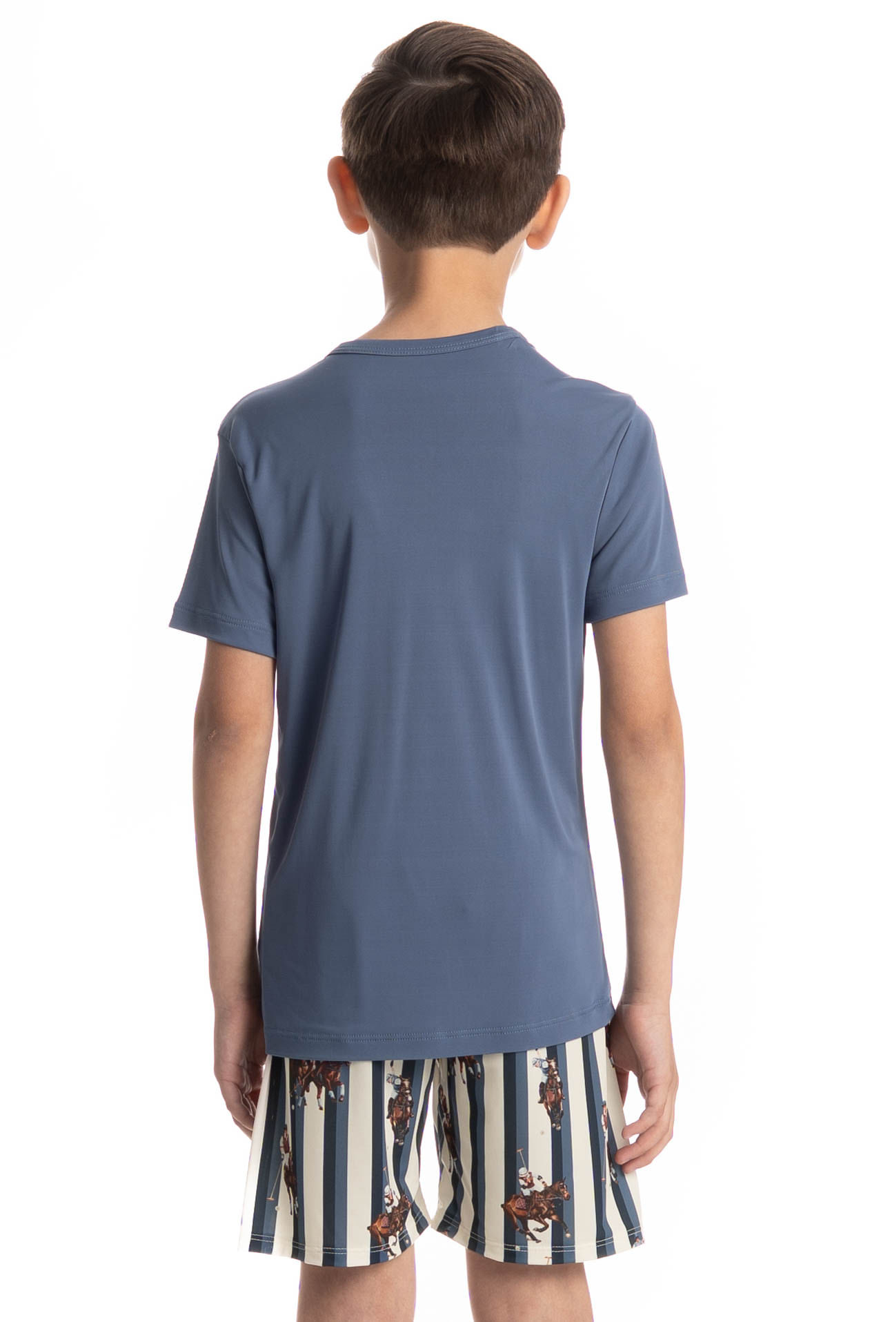 Pijama Infantil Masculino Curto Clóvis Azul-2 - Imagem 2