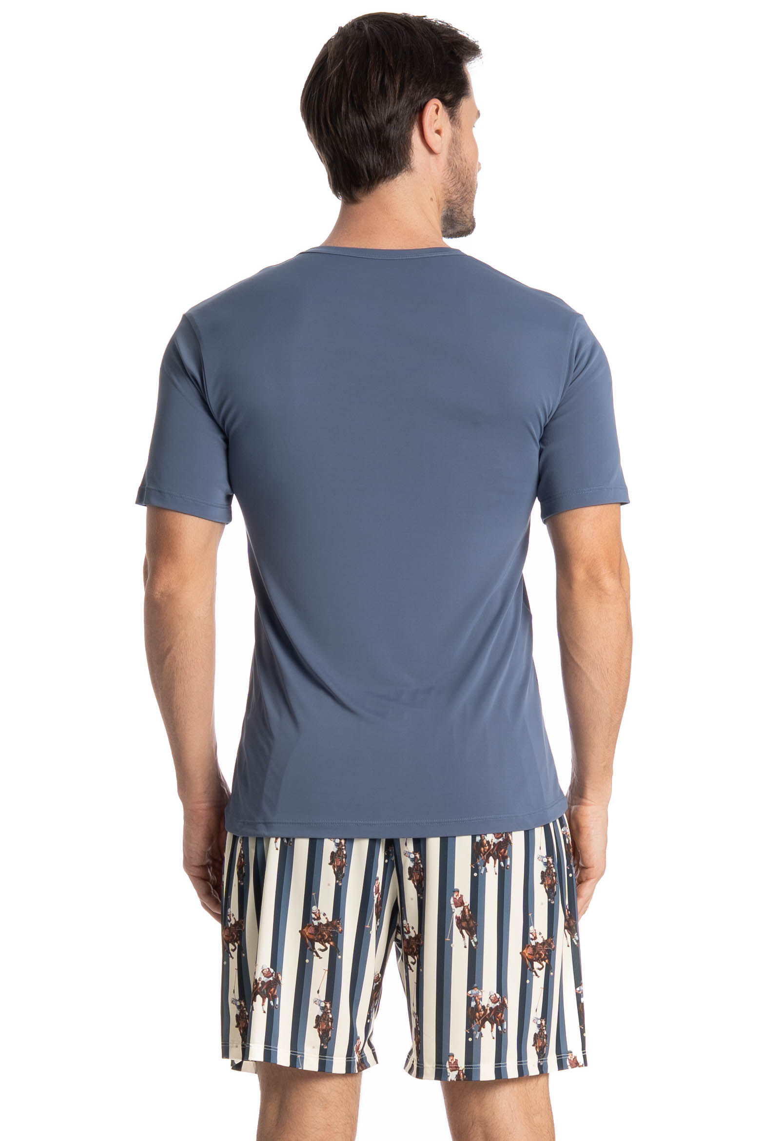 Pijama Masculino Curto Clóvis Azul-2 - Imagem 2