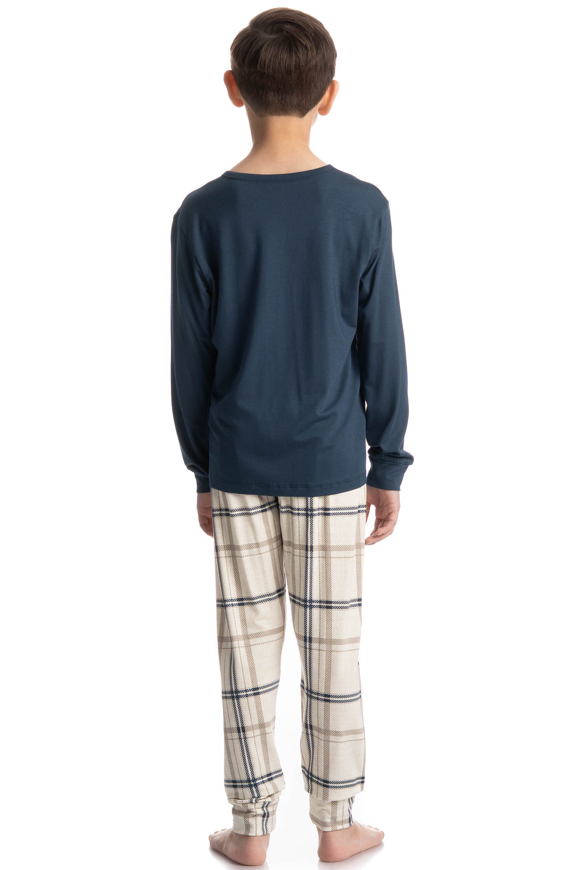Pijama Infantil Unissex Longo Winter Azul-marinho - Imagem 2