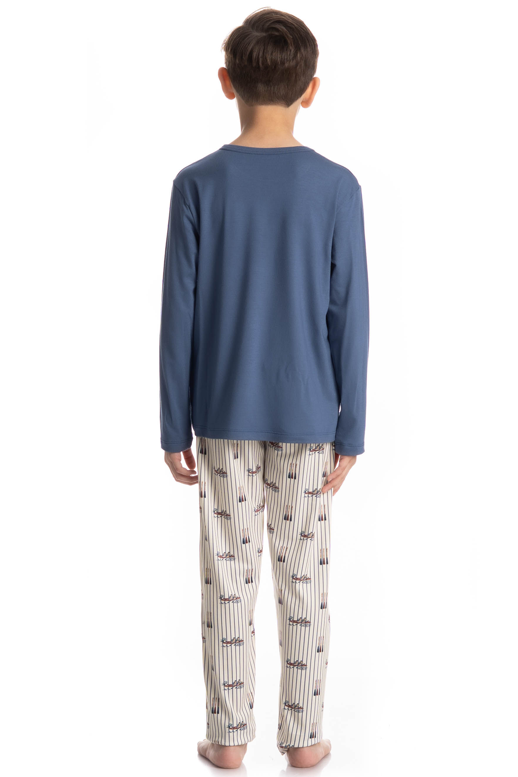Pijama Infantil Longo Masculino Remo Azul-2 - Imagem 2