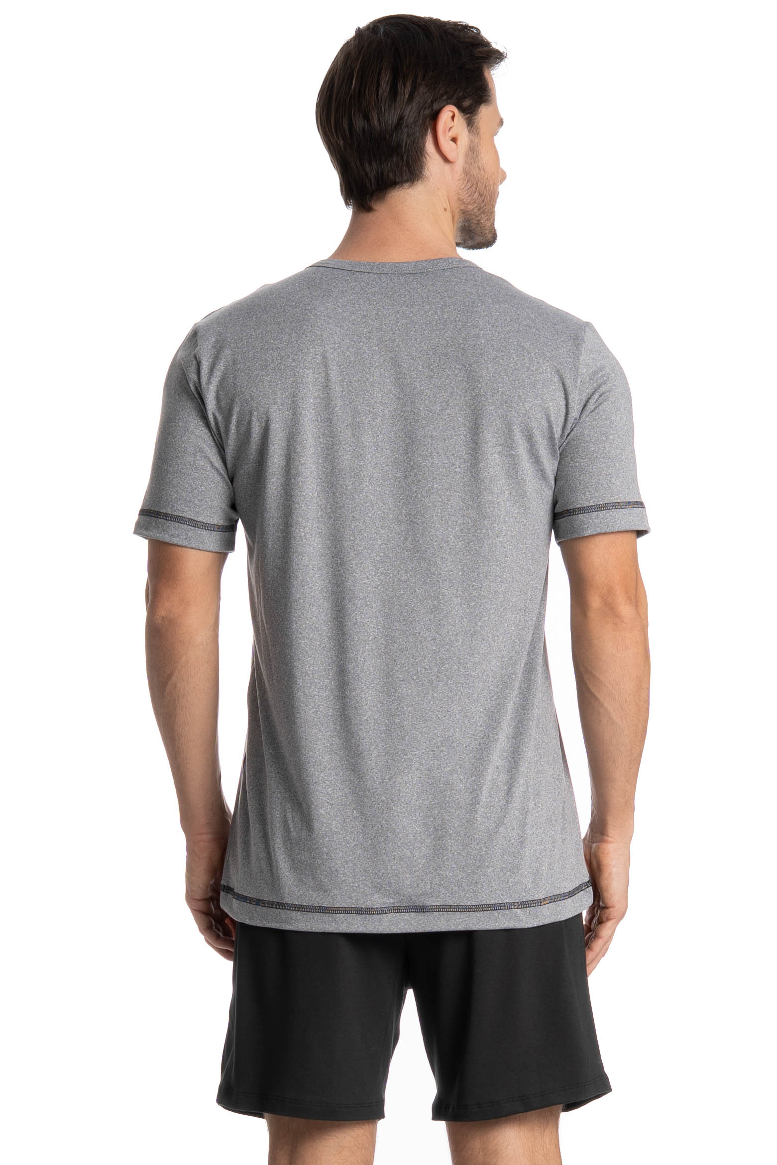 Pijama Curto Masculino Henri Cinza - Imagem 2