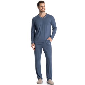 Pijama Masculino Longo Com Bolso Lucca