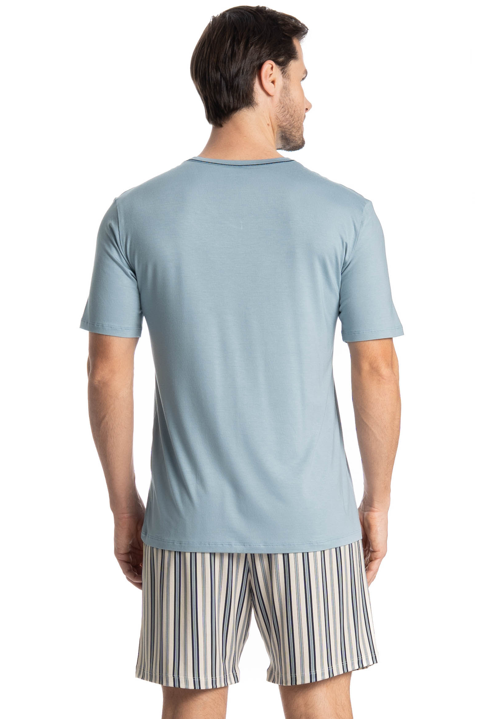Pijama Masculino Curto Mateo Azul - Imagem 2